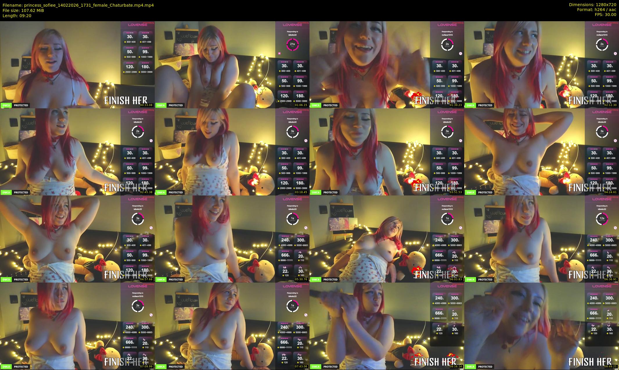 princess_sofiee — 10 minute Chaturbate female cam show recording, 720p, Feb 14, 2026