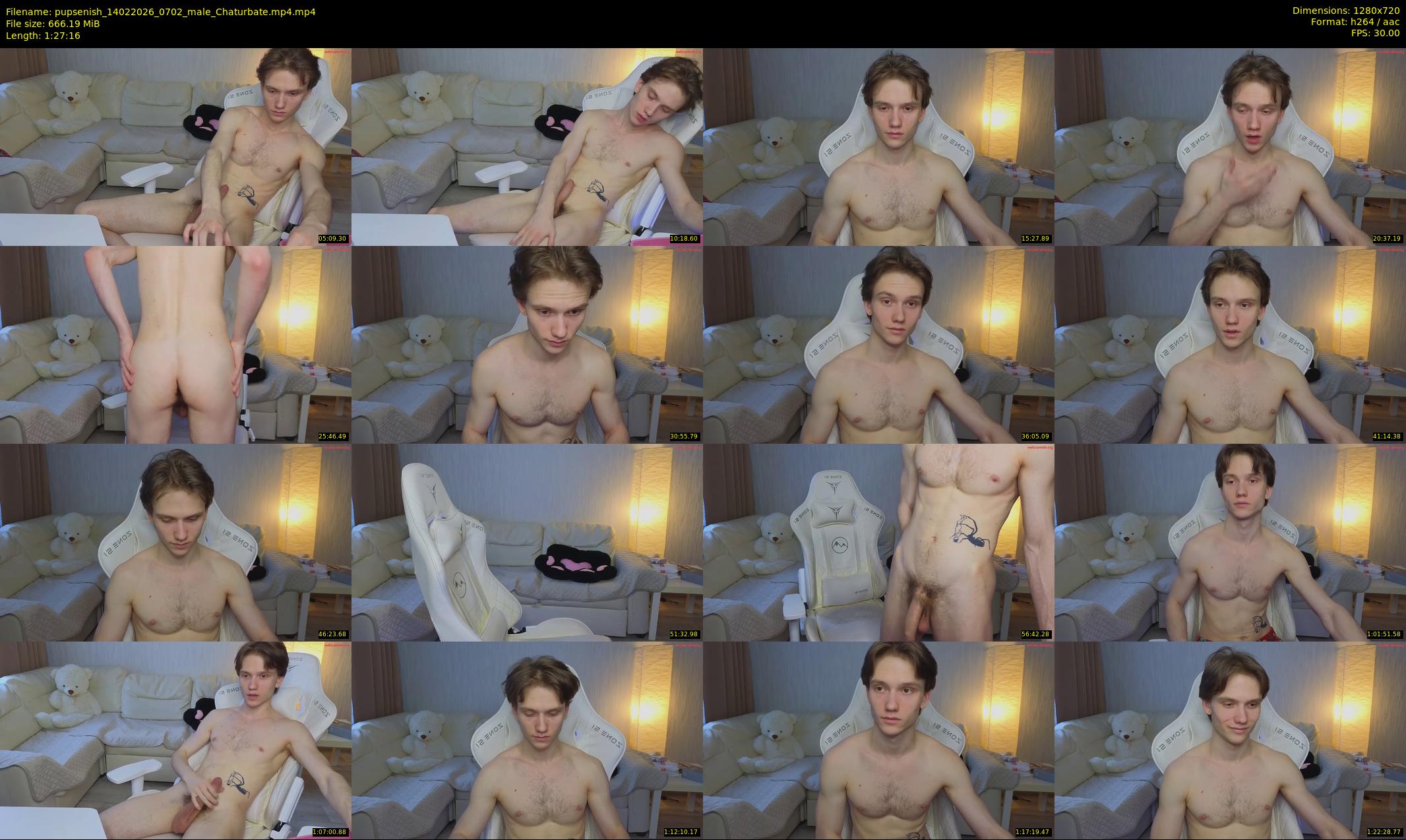 pupsenish — 88 minute Chaturbate male cam show recording, 720p, Feb 14, 2026