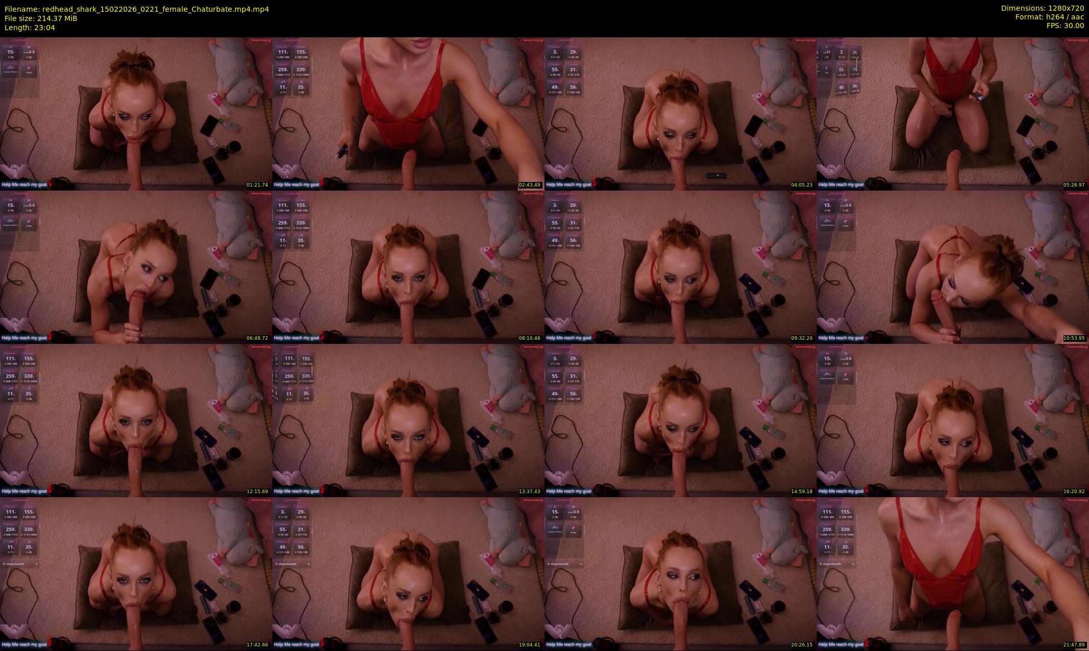 redhead_shark — 24 minute Chaturbate female cam show recording, 720p, Feb 15, 2026