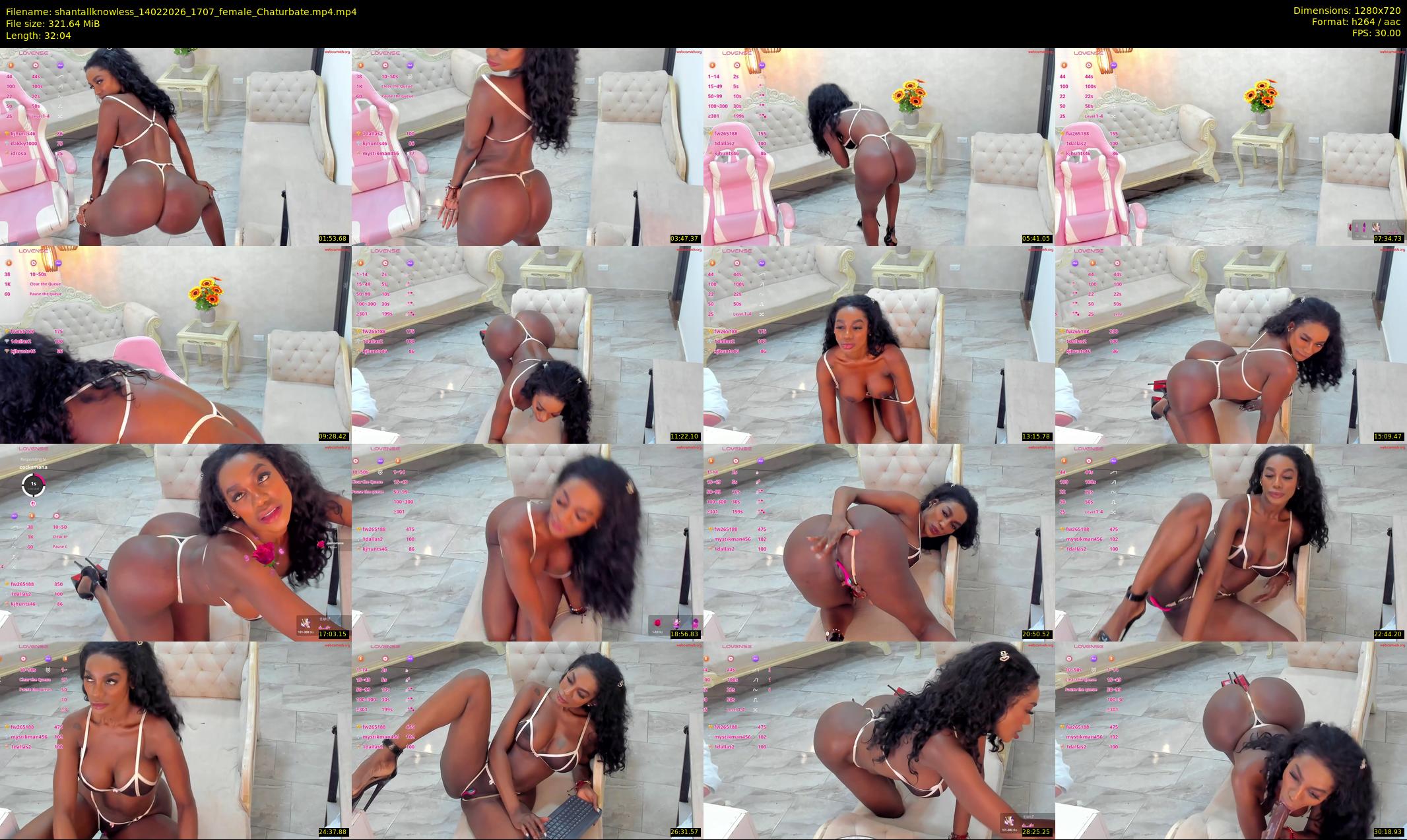shantallknowless — 33 minute Chaturbate female cam show recording, 720p, Feb 14, 2026