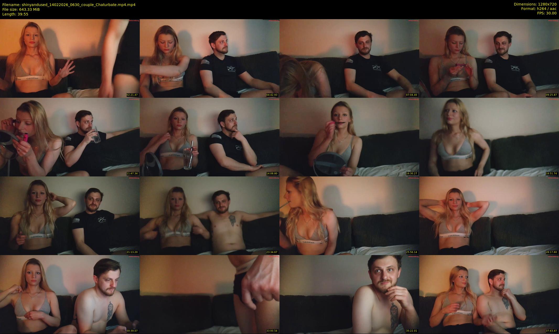 shinyandused — 40 minute Chaturbate couple cam show recording, 720p, Feb 14, 2026