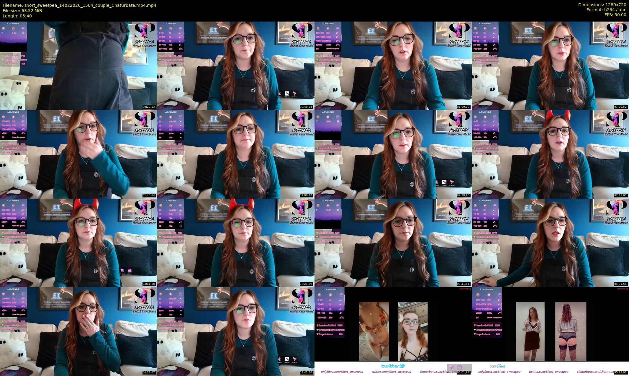 short_sweetpea — 6 minute Chaturbate female cam show recording, 720p, Feb 14, 2026