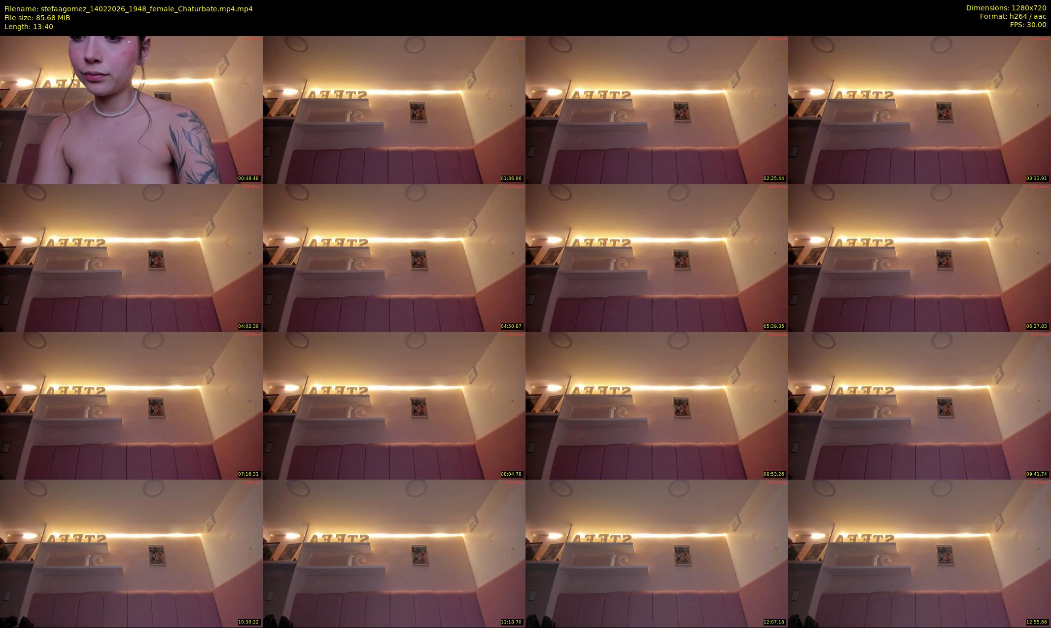 stefaagomez — 14 minute Chaturbate female cam show recording, 720p, Feb 14, 2026