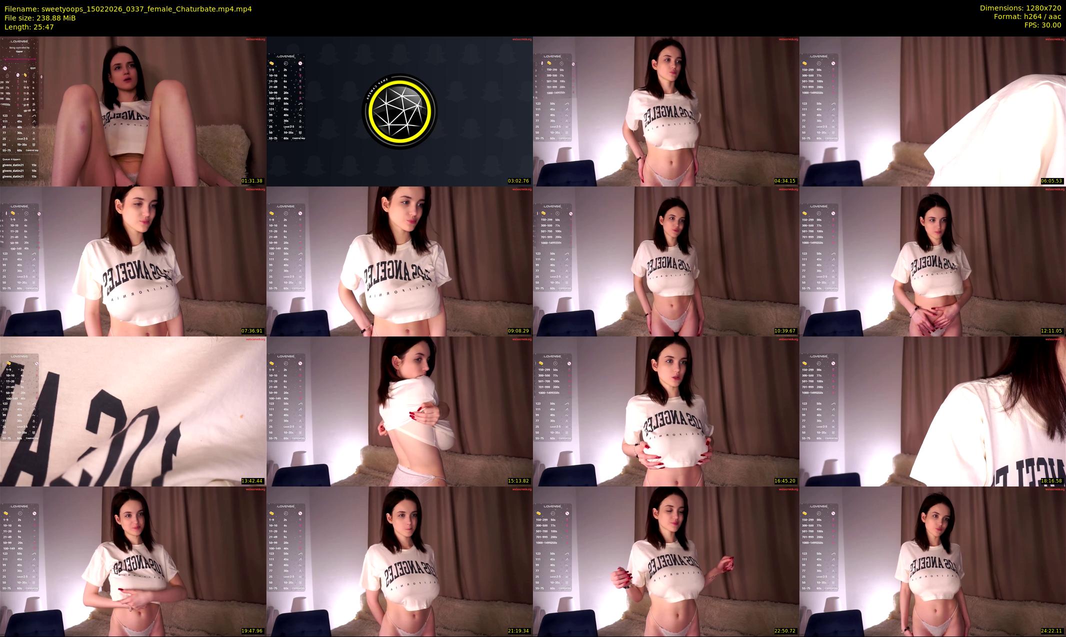 sweetyoops — 26 minute Chaturbate female cam show recording, 720p, Feb 15, 2026