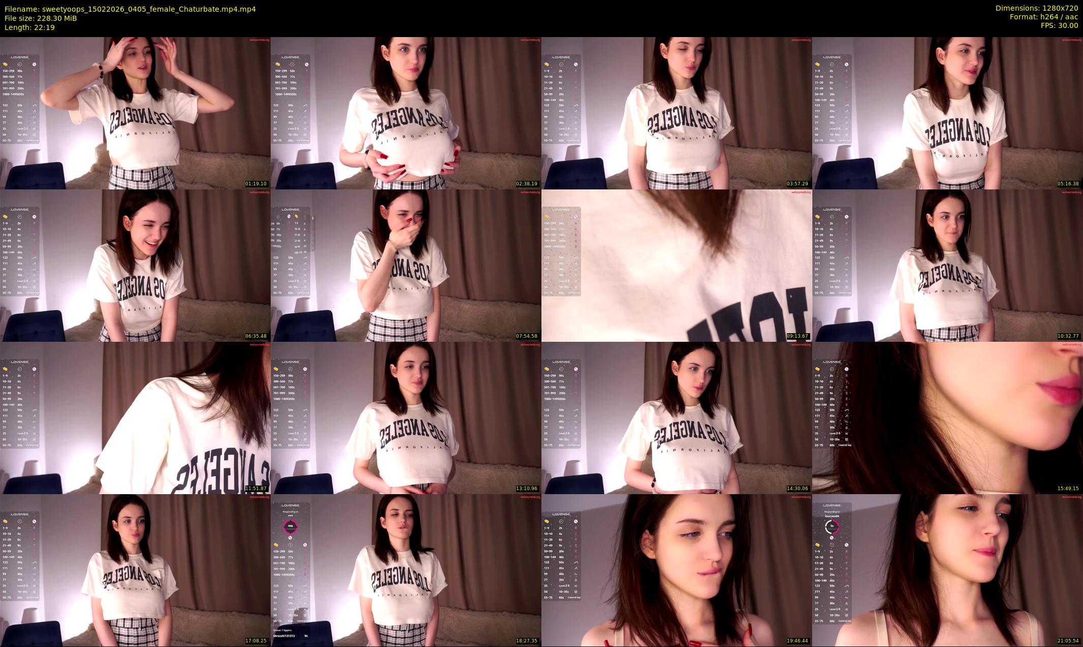 sweetyoops — 23 minute Chaturbate female cam show recording, 720p, Feb 15, 2026