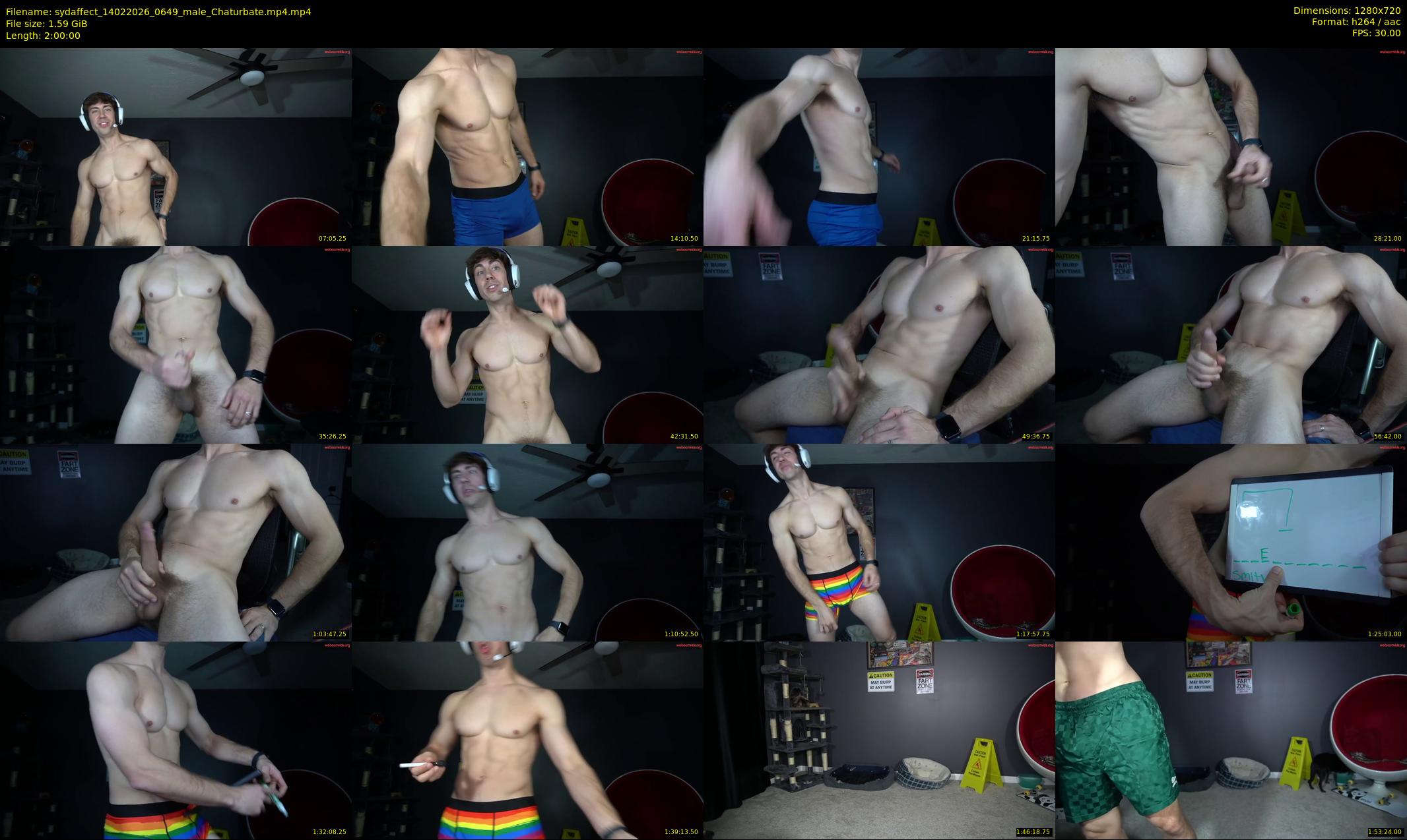 sydaffect — 120 minute Chaturbate male cam show recording, 720p, Feb 14, 2026