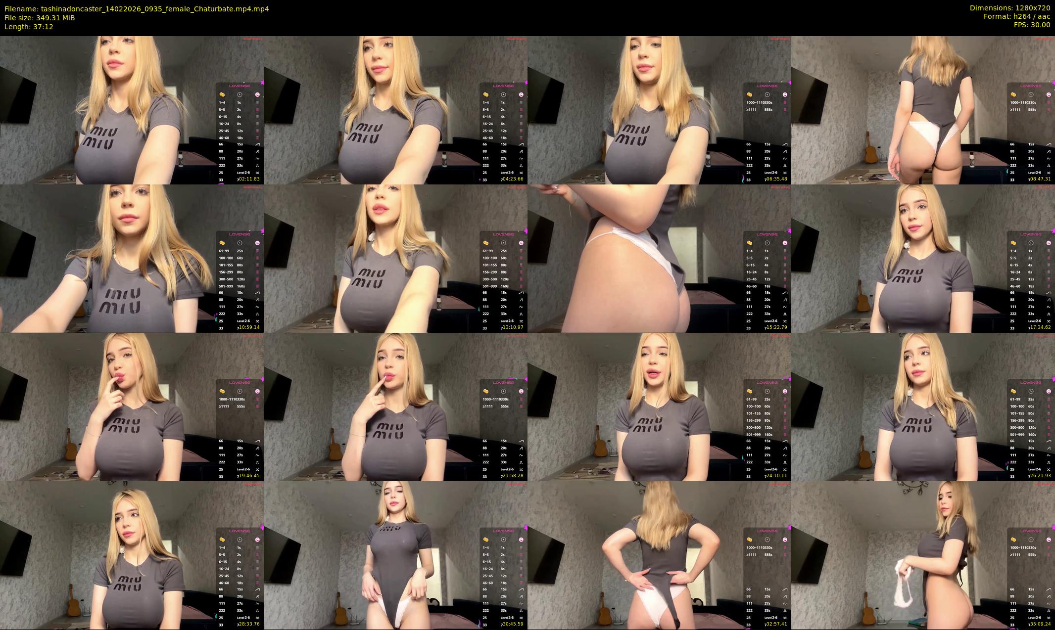 tashinadoncaster — 38 minute Chaturbate female cam show recording, 720p, Feb 14, 2026