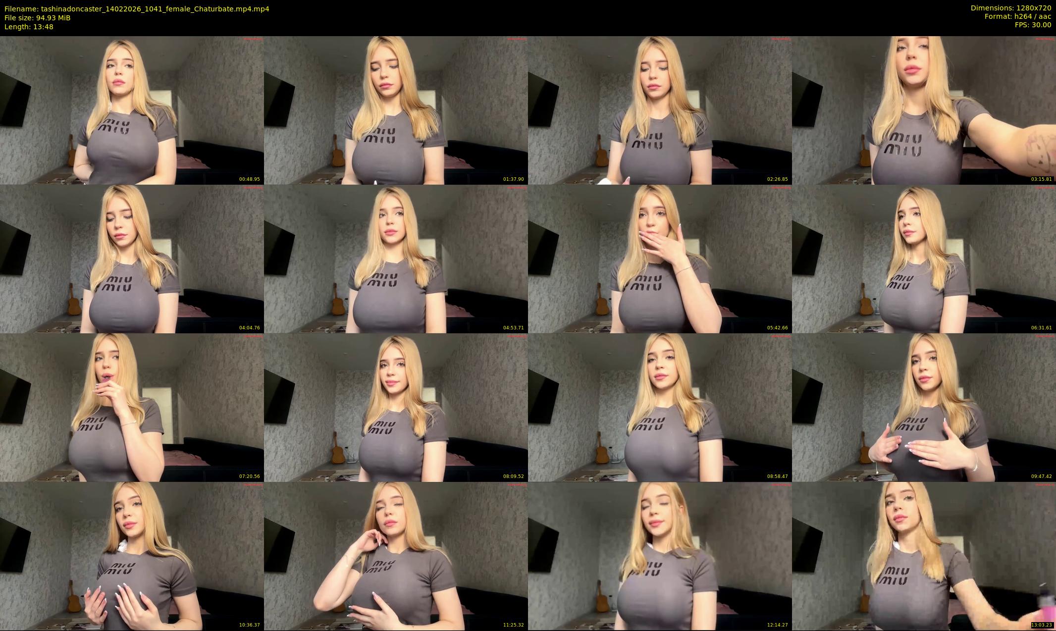 tashinadoncaster — 14 minute Chaturbate female cam show recording, 720p, Feb 14, 2026