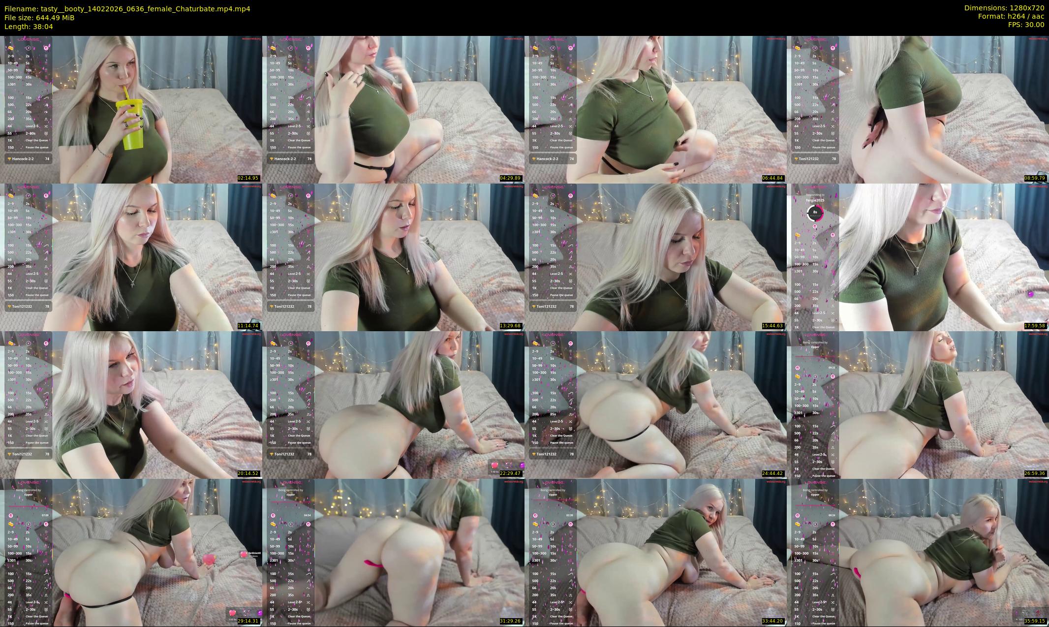 tasty__booty — 39 minute Chaturbate female cam show recording, 720p, Feb 14, 2026