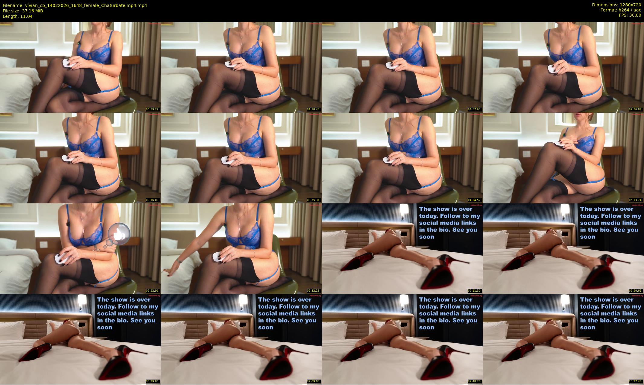 vivian_cb — 12 minute Chaturbate female cam show recording, 720p, Feb 14, 2026