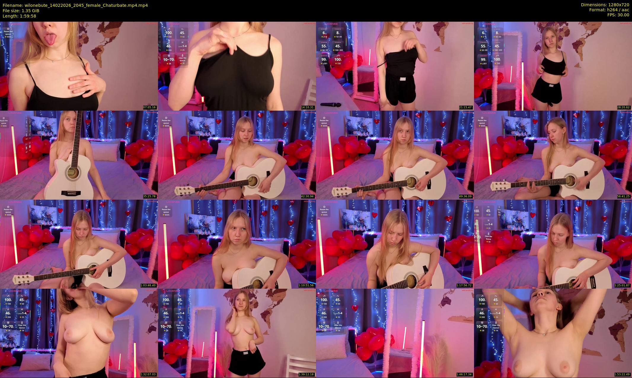 wilonebute — 120 minute Chaturbate female cam show recording, 720p, Feb 14, 2026