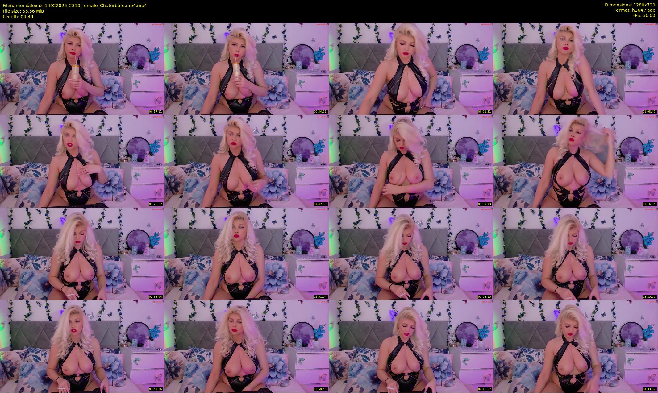 xalexax — 5 minute Chaturbate female cam show recording, 720p, Feb 14, 2026