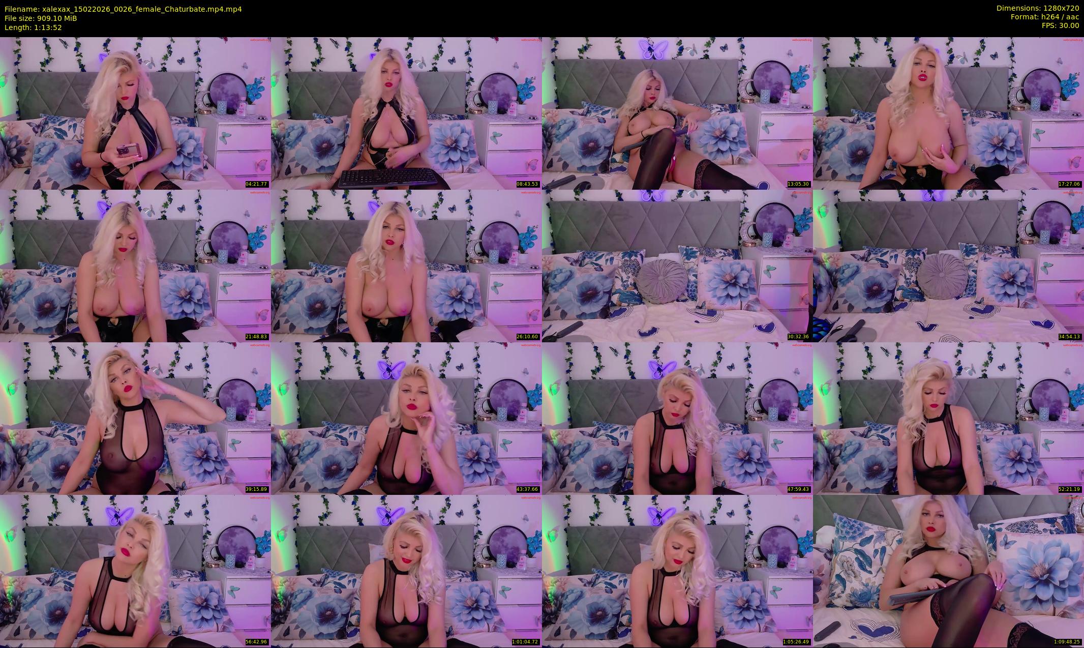 xalexax — 74 minute Chaturbate female cam show recording, 720p, Feb 15, 2026