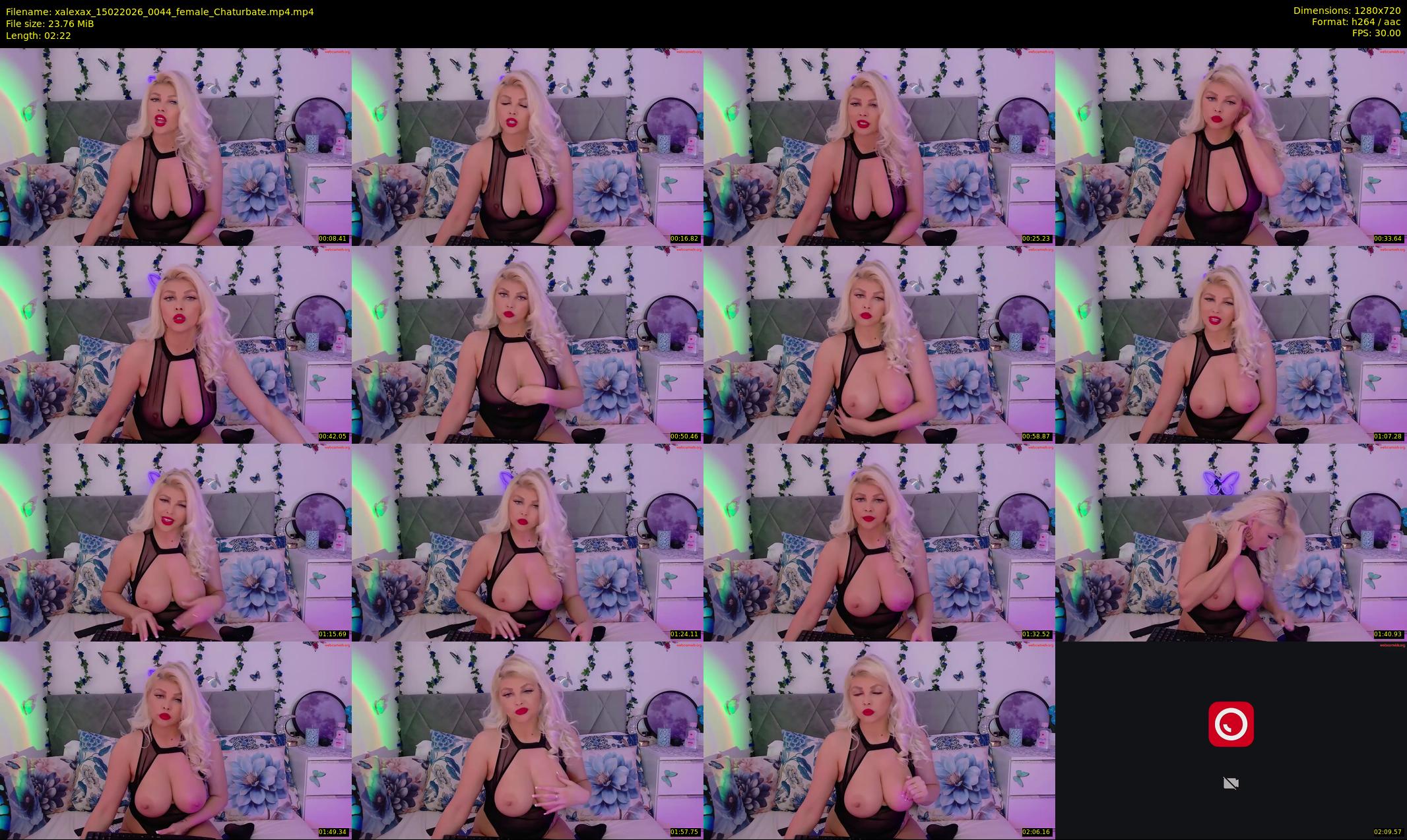xalexax — 3 minute Chaturbate female cam show recording, 720p, Feb 15, 2026