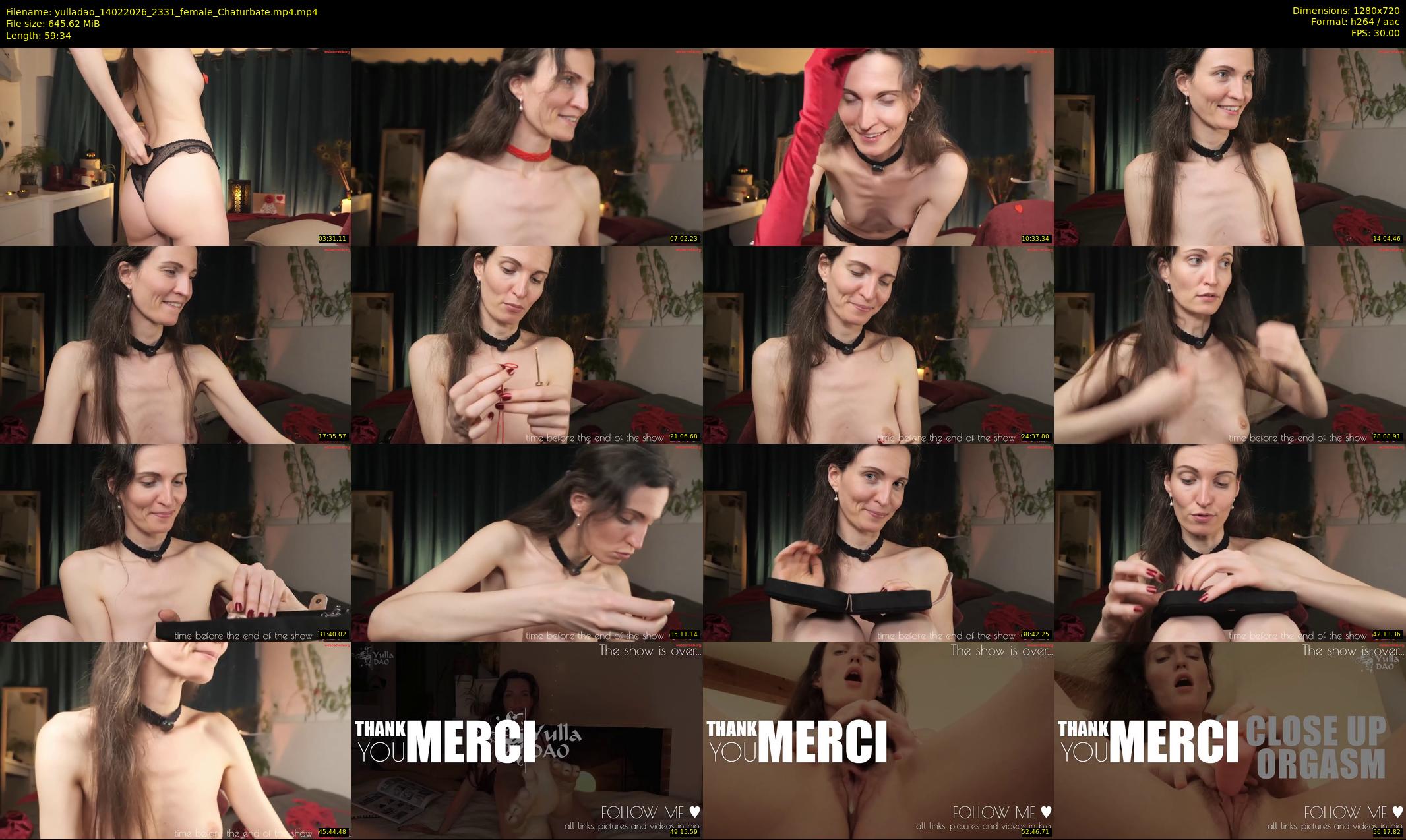 yulladao — 60 minute Chaturbate female cam show recording, 720p, Feb 14, 2026