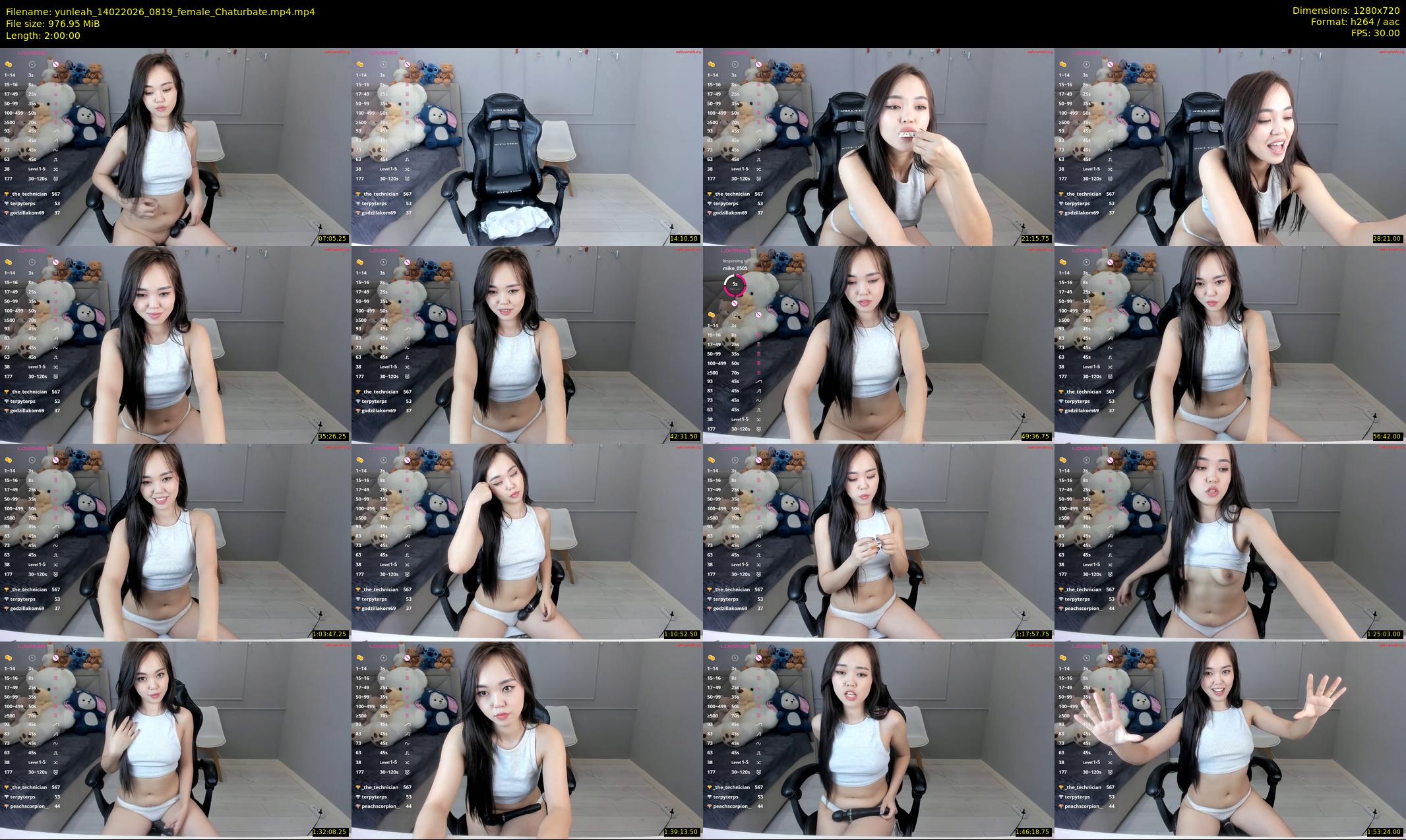 yunleah — 120 minute Chaturbate female cam show recording, 720p, Feb 14, 2026