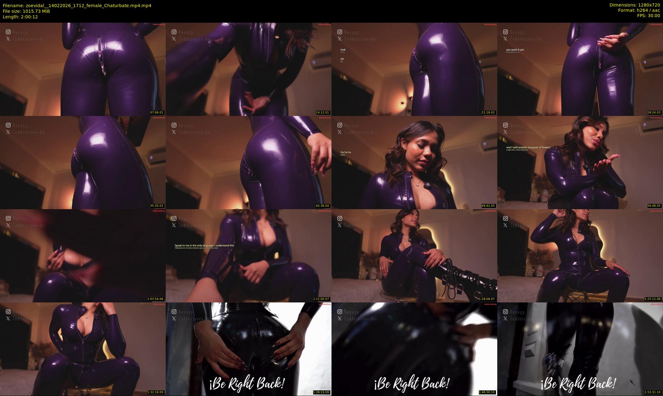 zoevidal_ — 121 minute Chaturbate female cam show recording, 720p, Feb 14, 2026