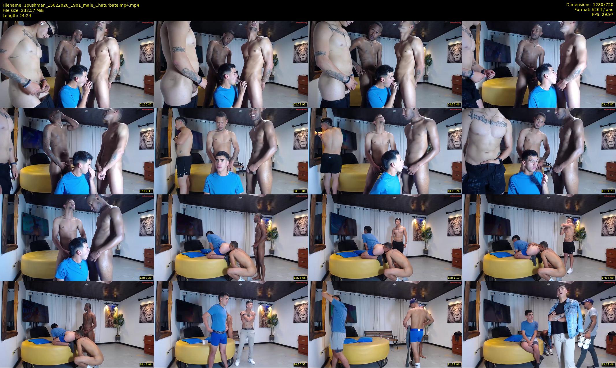 1pushman — 25 minute Chaturbate male cam show recording, 720p, Feb 15, 2026
