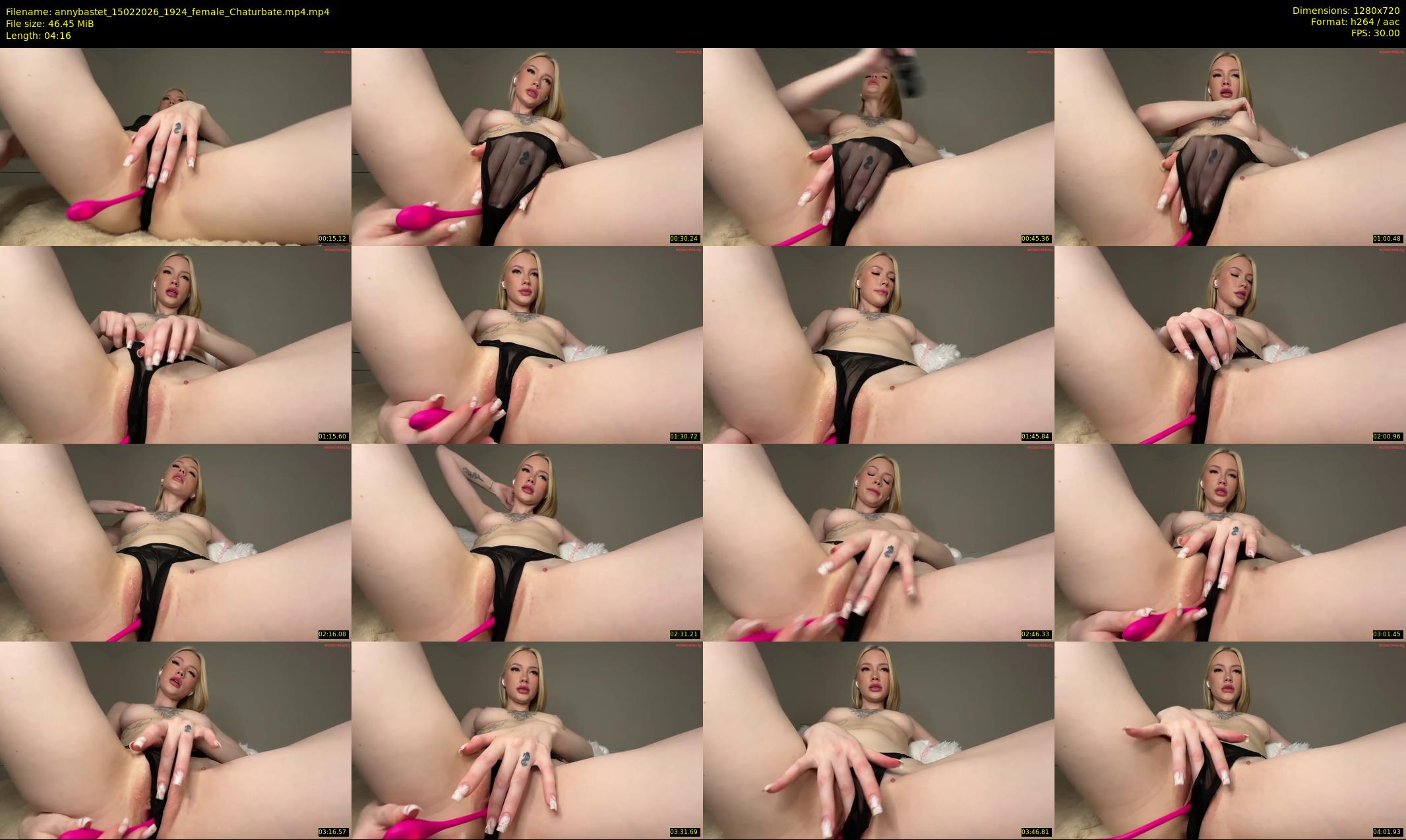 annybastet — 5 minute Chaturbate female cam show recording, 720p, Feb 15, 2026