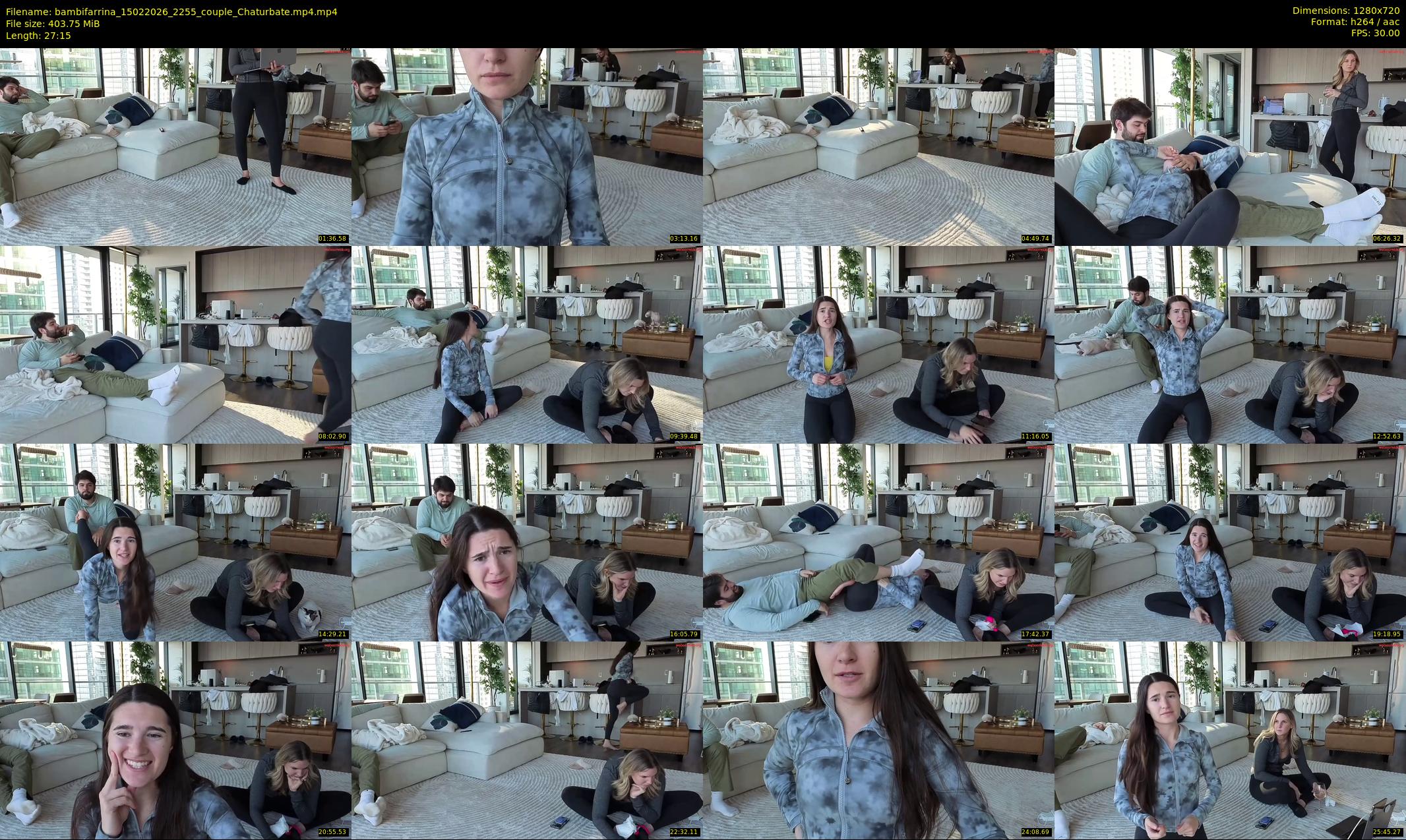 bambifarrina — 28 minute Chaturbate couple cam show recording, 720p, Feb 15, 2026