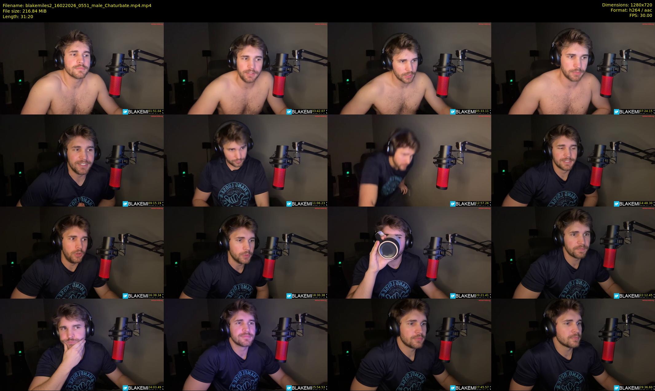 blakemiles2 — 32 minute Chaturbate male cam show recording, 720p, Feb 16, 2026