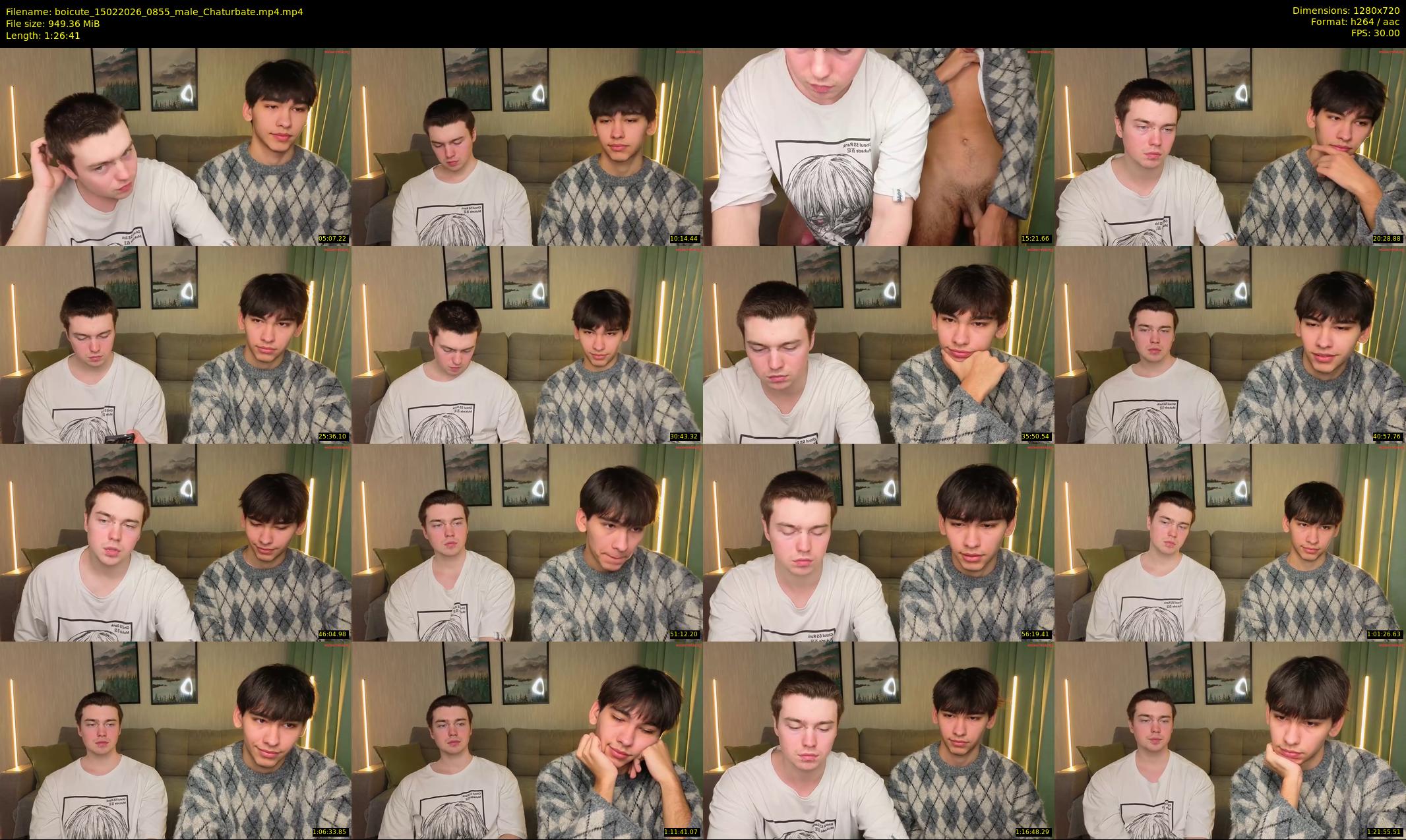 boicute — 87 minute Chaturbate male cam show recording, 720p, Feb 15, 2026