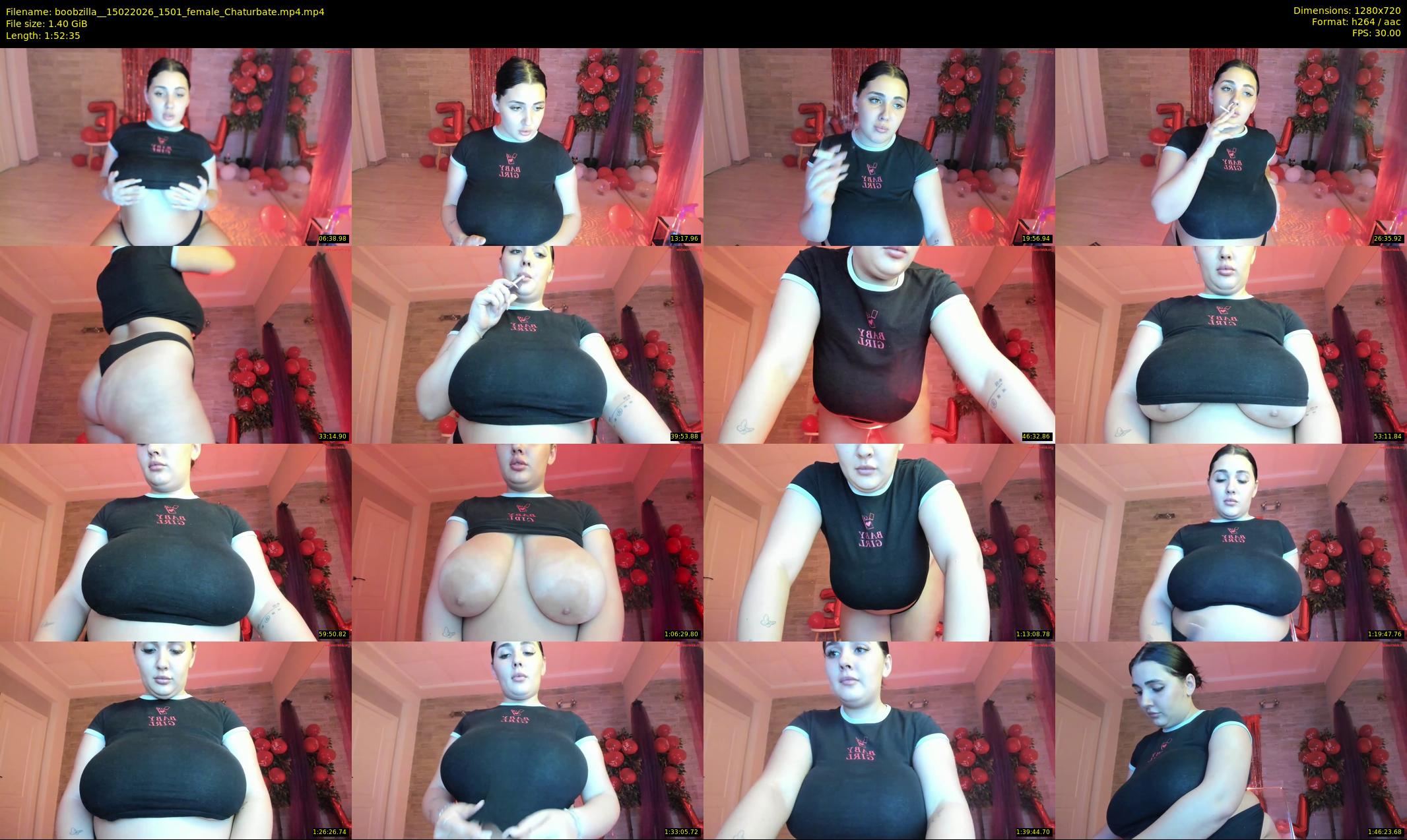 boobzilla_ — 113 minute Chaturbate female cam show recording, 720p, Feb 15, 2026