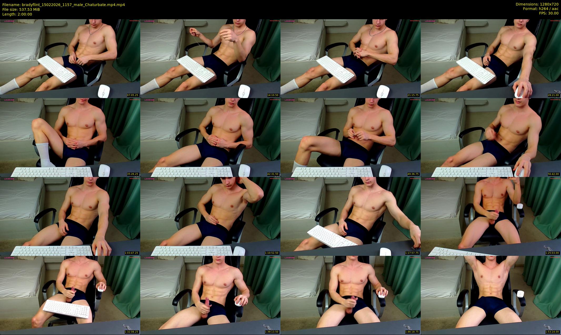 bradyflint — 120 minute Chaturbate male cam show recording, 720p, Feb 15, 2026