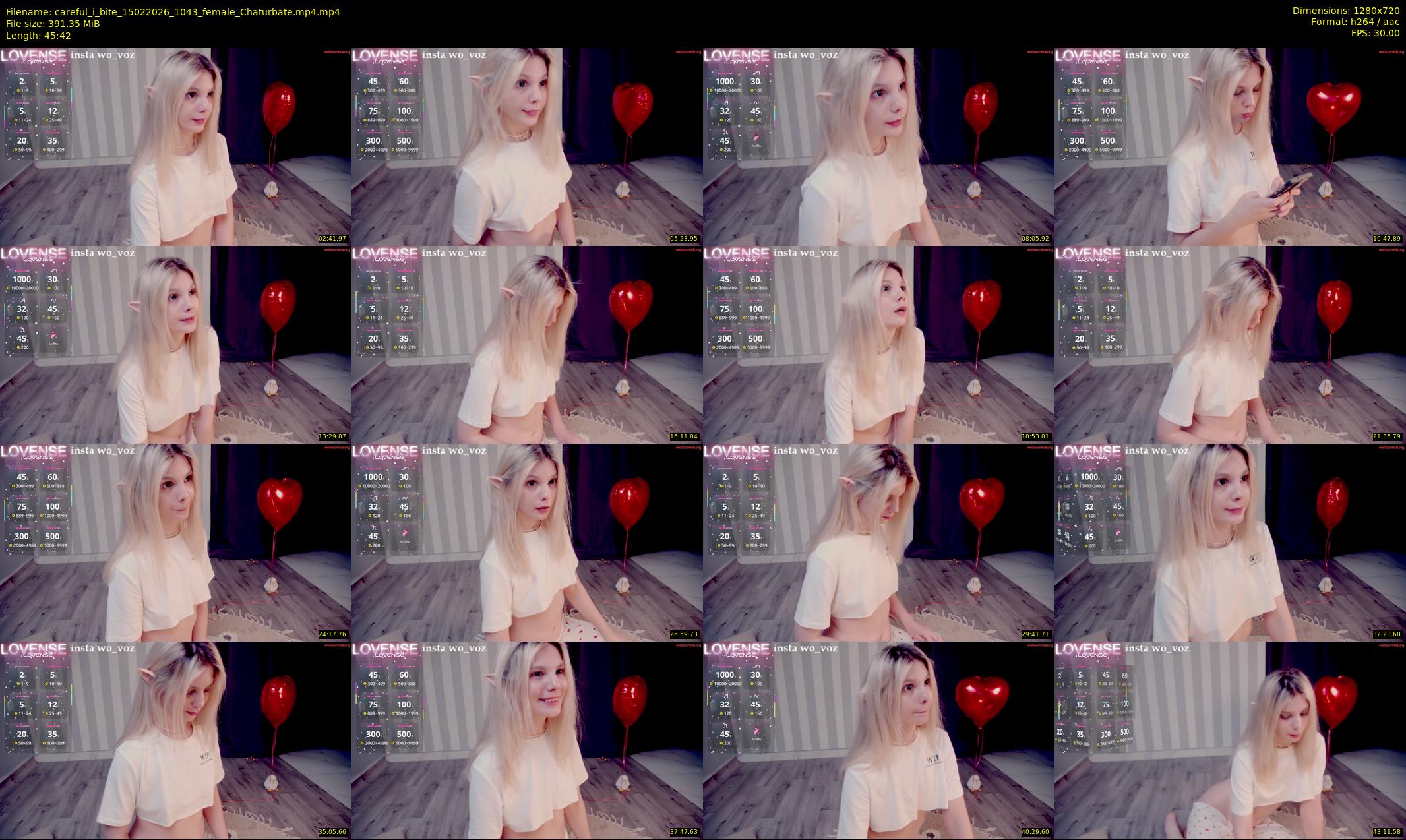 careful_i_bite — 46 minute Chaturbate female cam show recording, 720p, Feb 15, 2026