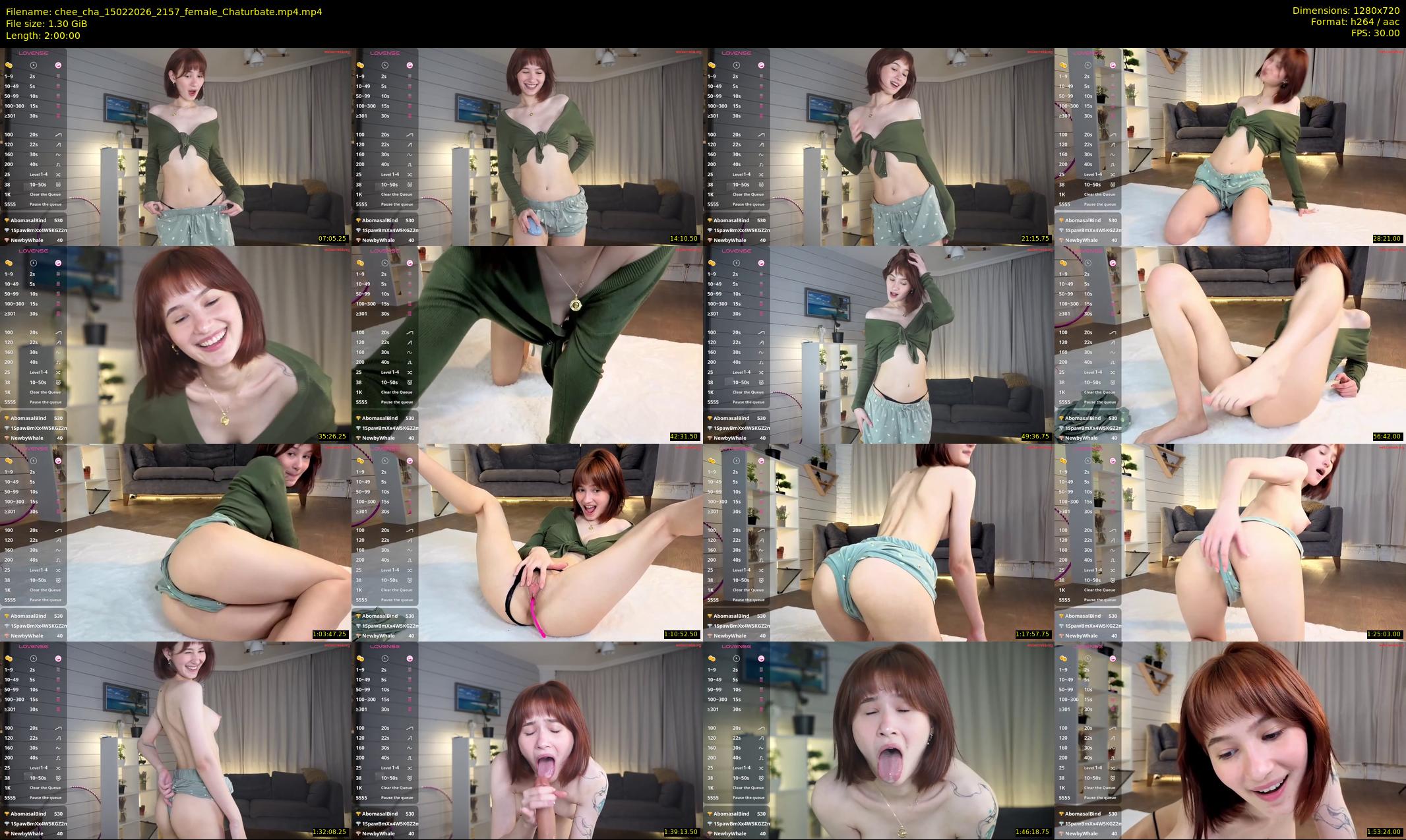 chee_cha — 120 minute Chaturbate female cam show recording, 720p, Feb 15, 2026