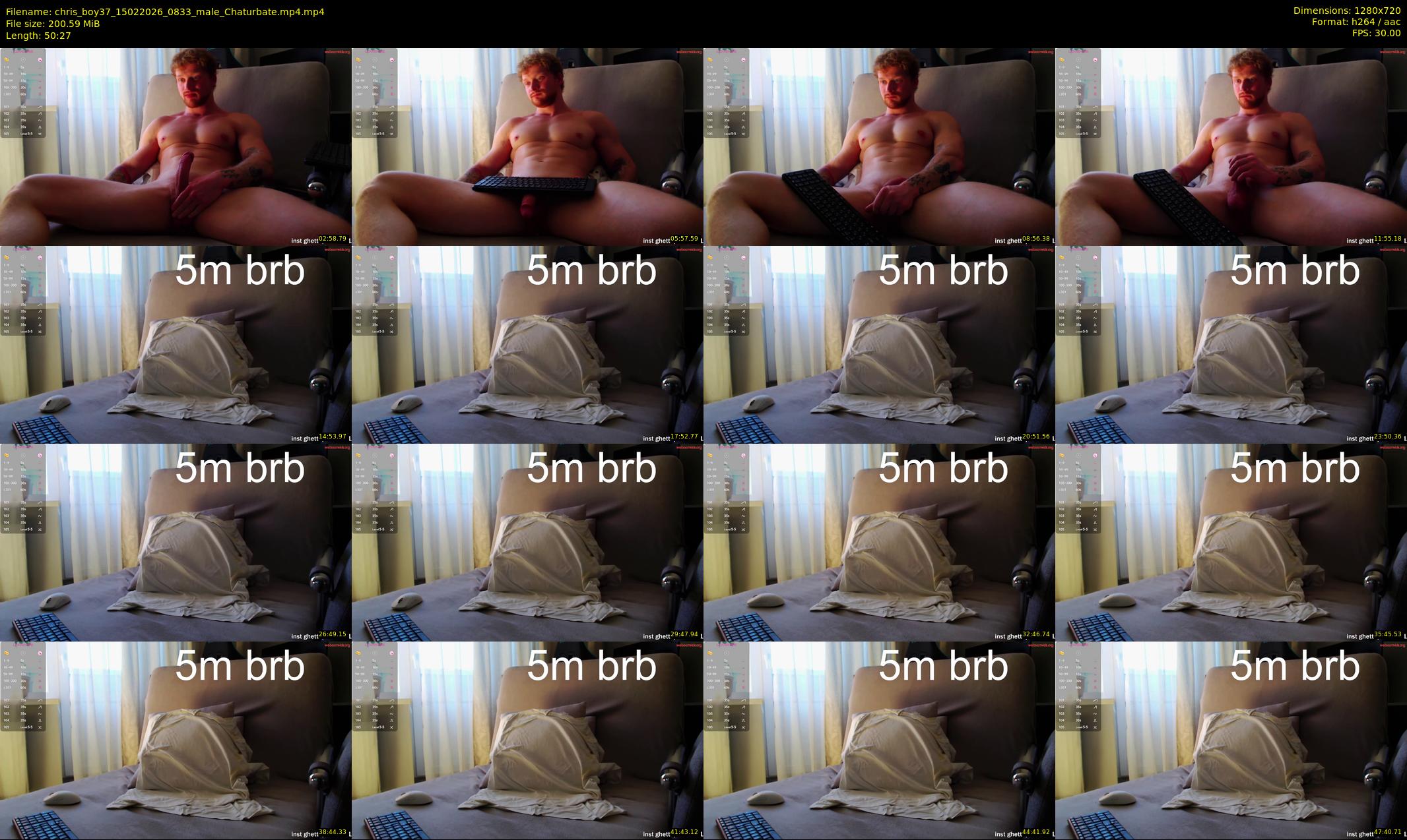 chris_boy37 — 51 minute Chaturbate male cam show recording, 720p, Feb 15, 2026
