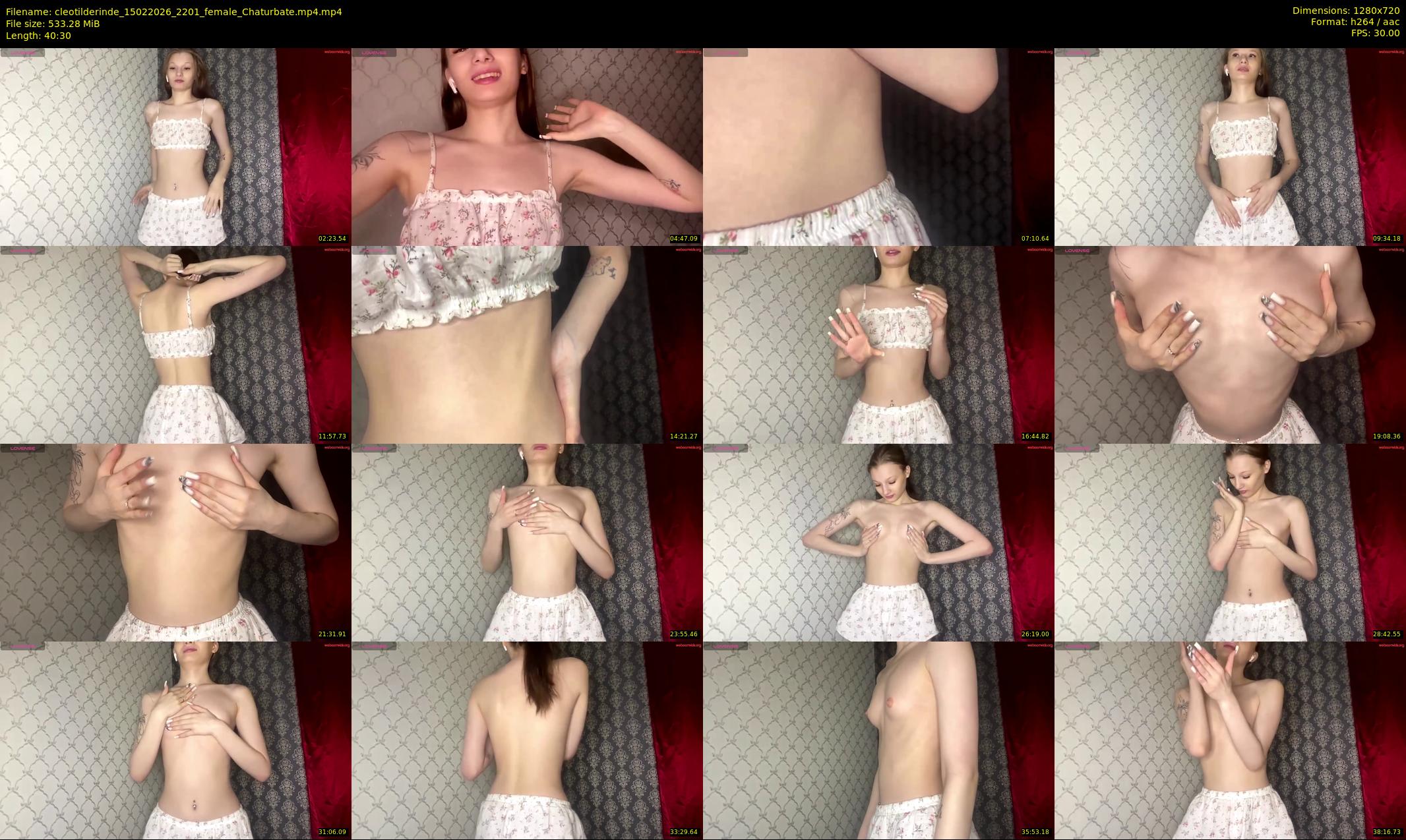 cleotilderinde — 41 minute Chaturbate female cam show recording, 720p, Feb 15, 2026