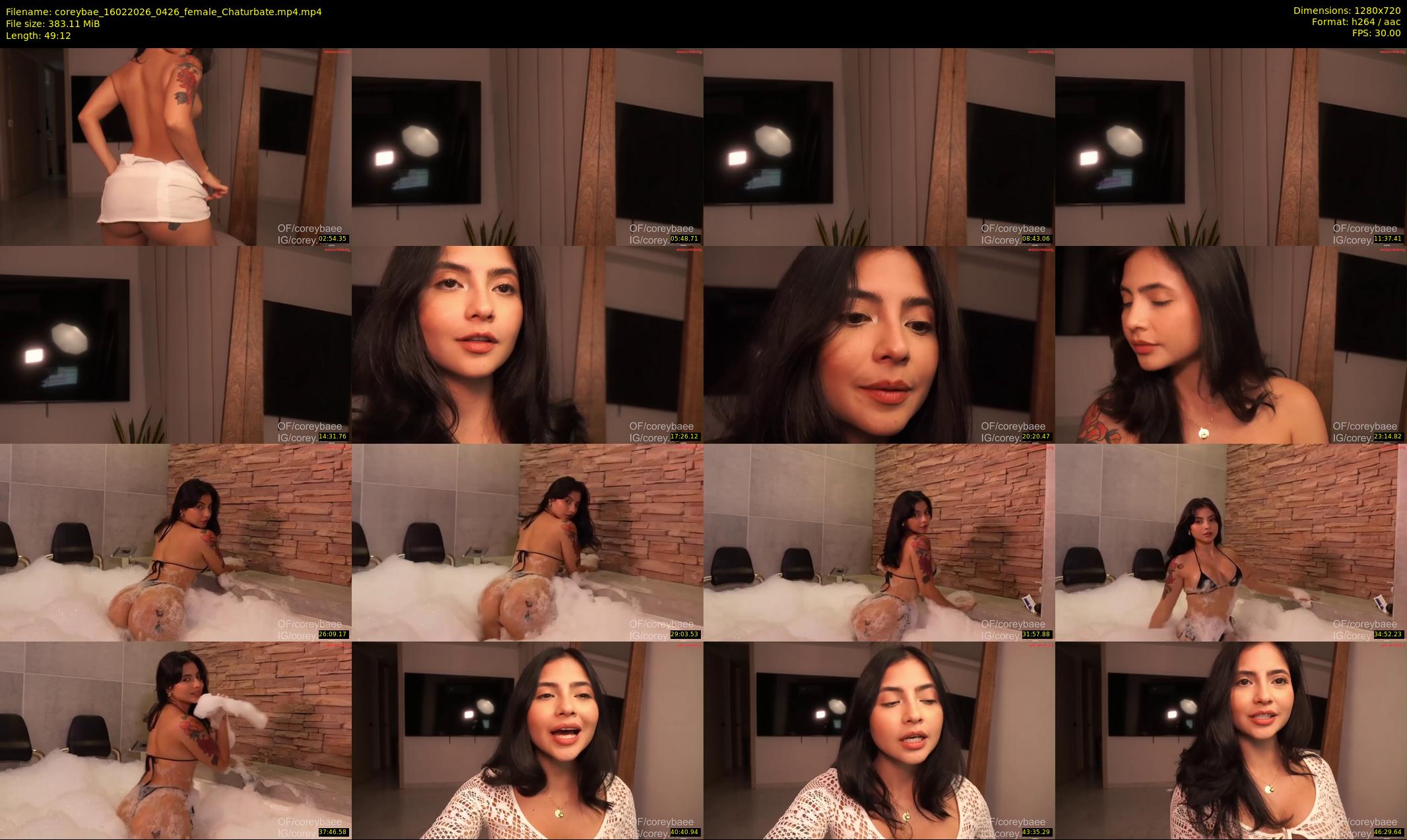 coreybae — 50 minute Chaturbate female cam show recording, 720p, Feb 16, 2026