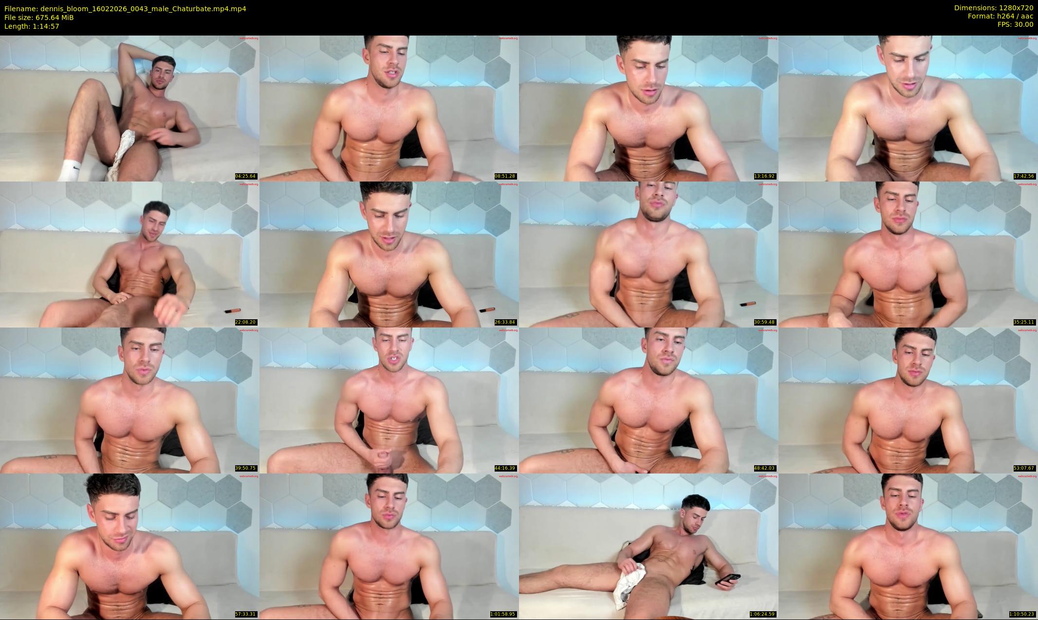 dennis_bloom — 75 minute Chaturbate male cam show recording, 720p, Feb 16, 2026