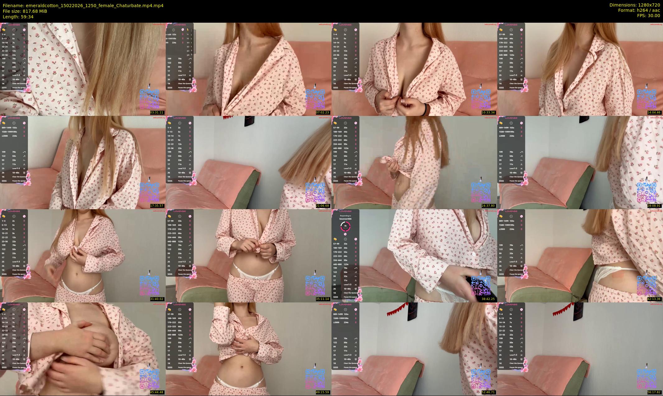 emeraldcotton — 60 minute Chaturbate female cam show recording, 720p, Feb 15, 2026