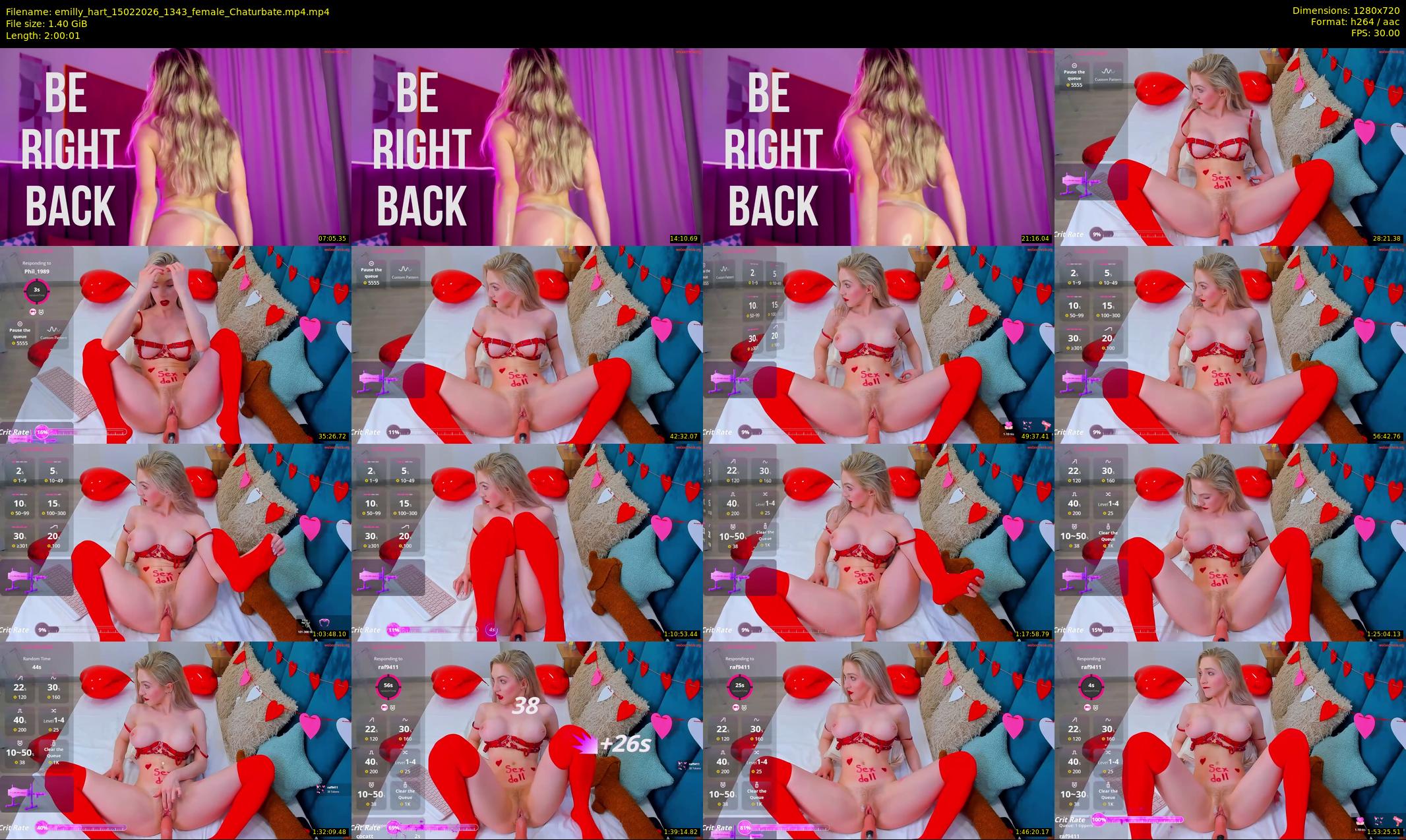 emilly_hart — 121 minute Chaturbate female cam show recording, 720p, Feb 15, 2026