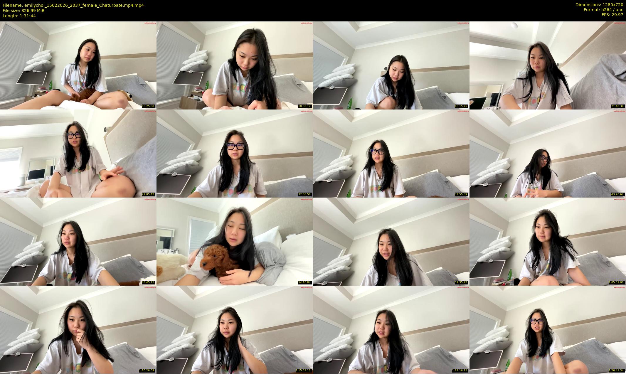 emilychoi — 92 minute Chaturbate female cam show recording, 720p, Feb 15, 2026