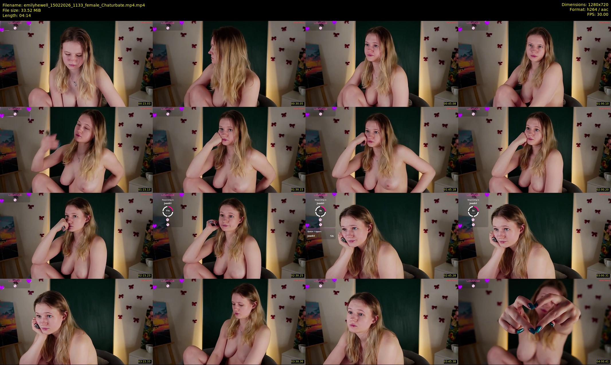 emilyhewell — 5 minute Chaturbate female cam show recording, 720p, Feb 15, 2026