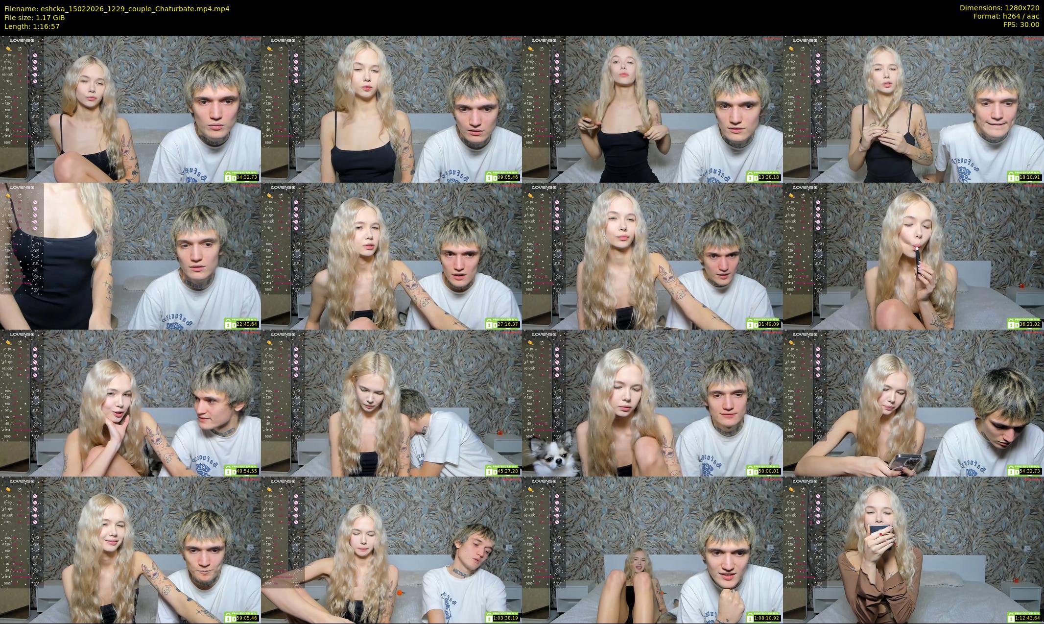 eshcka — 77 minute Chaturbate couple cam show recording, 720p, Feb 15, 2026