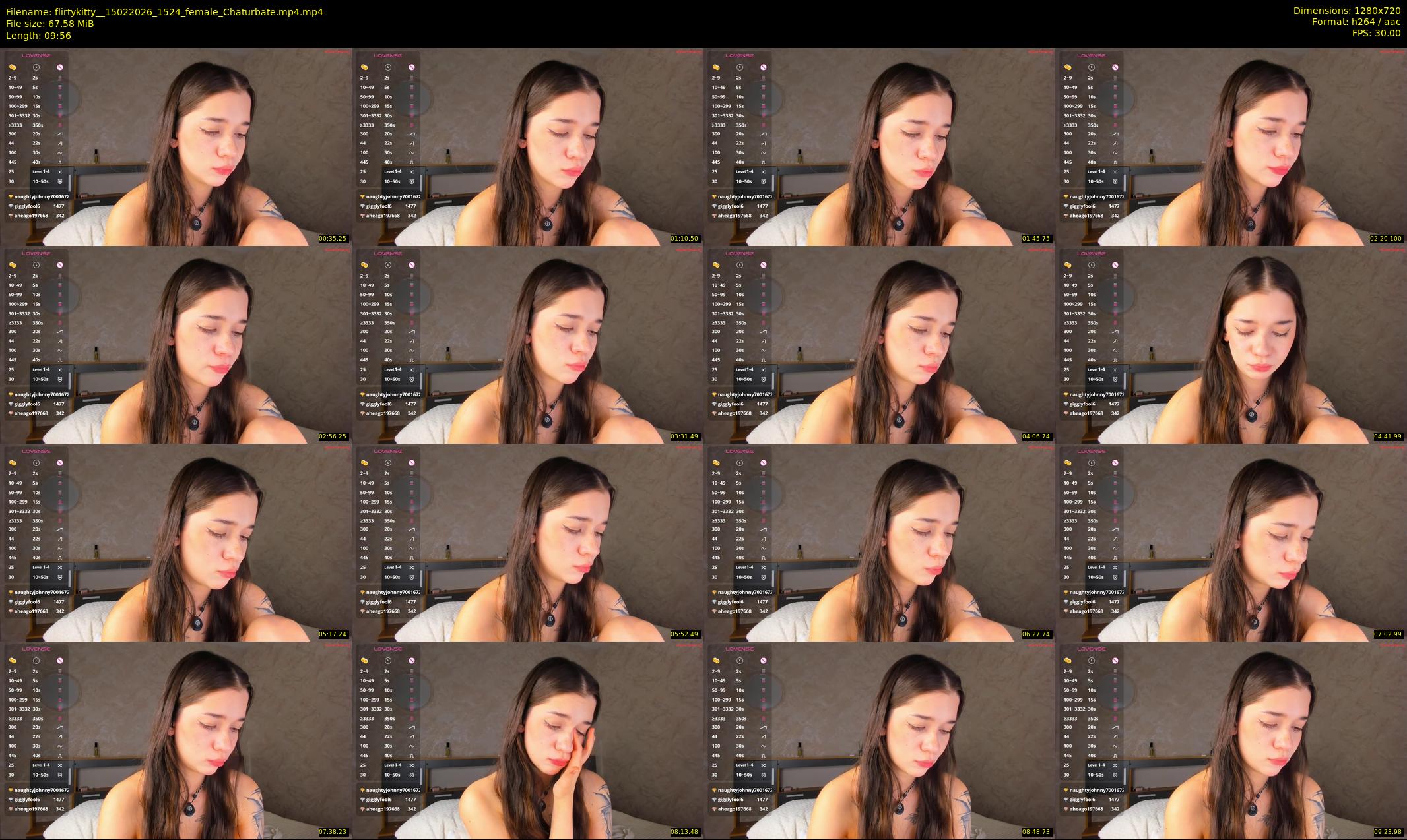 flirtykitty_ — 10 minute Chaturbate female cam show recording, 720p, Feb 15, 2026