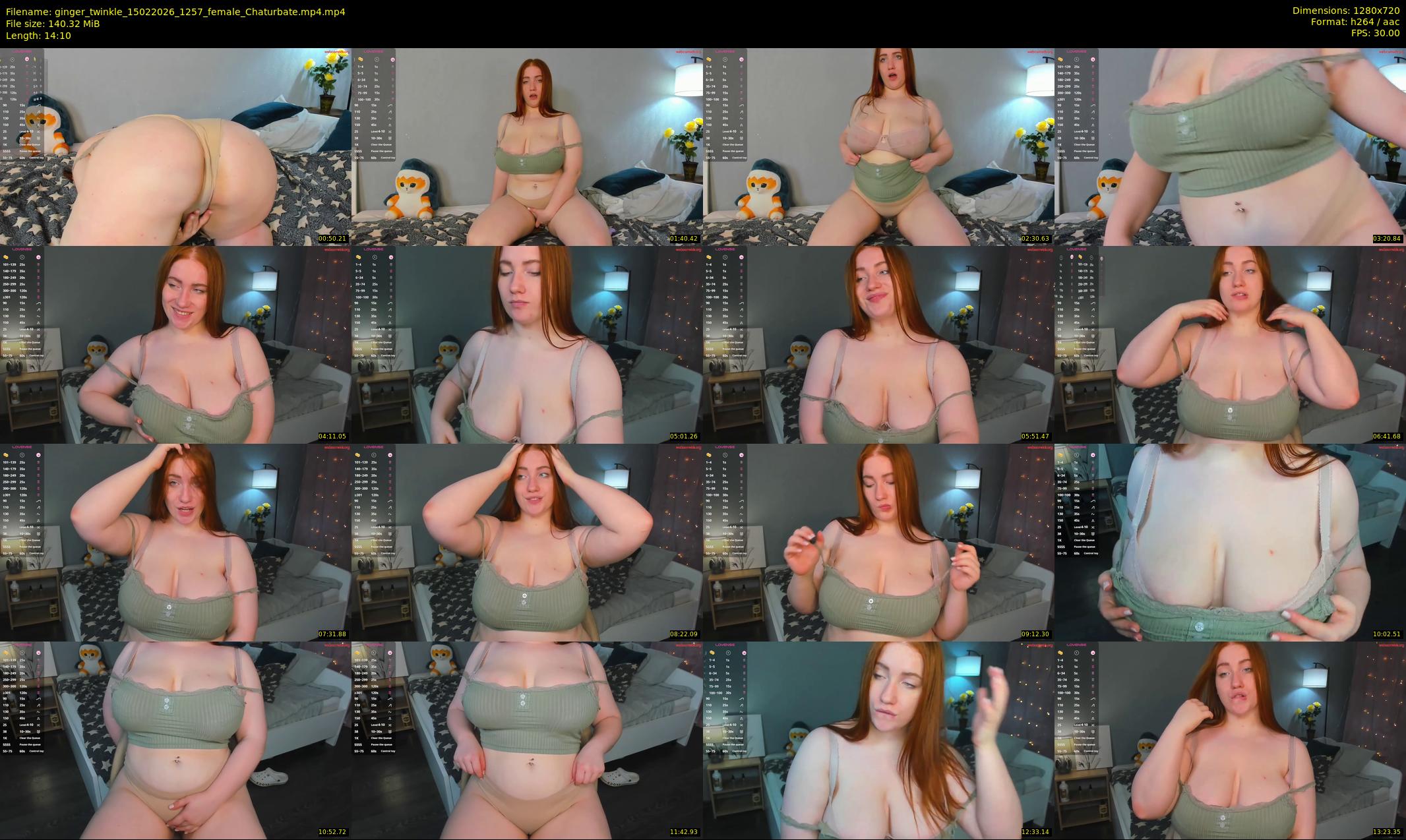 ginger_twinkle — 15 minute Chaturbate female cam show recording, 720p, Feb 15, 2026