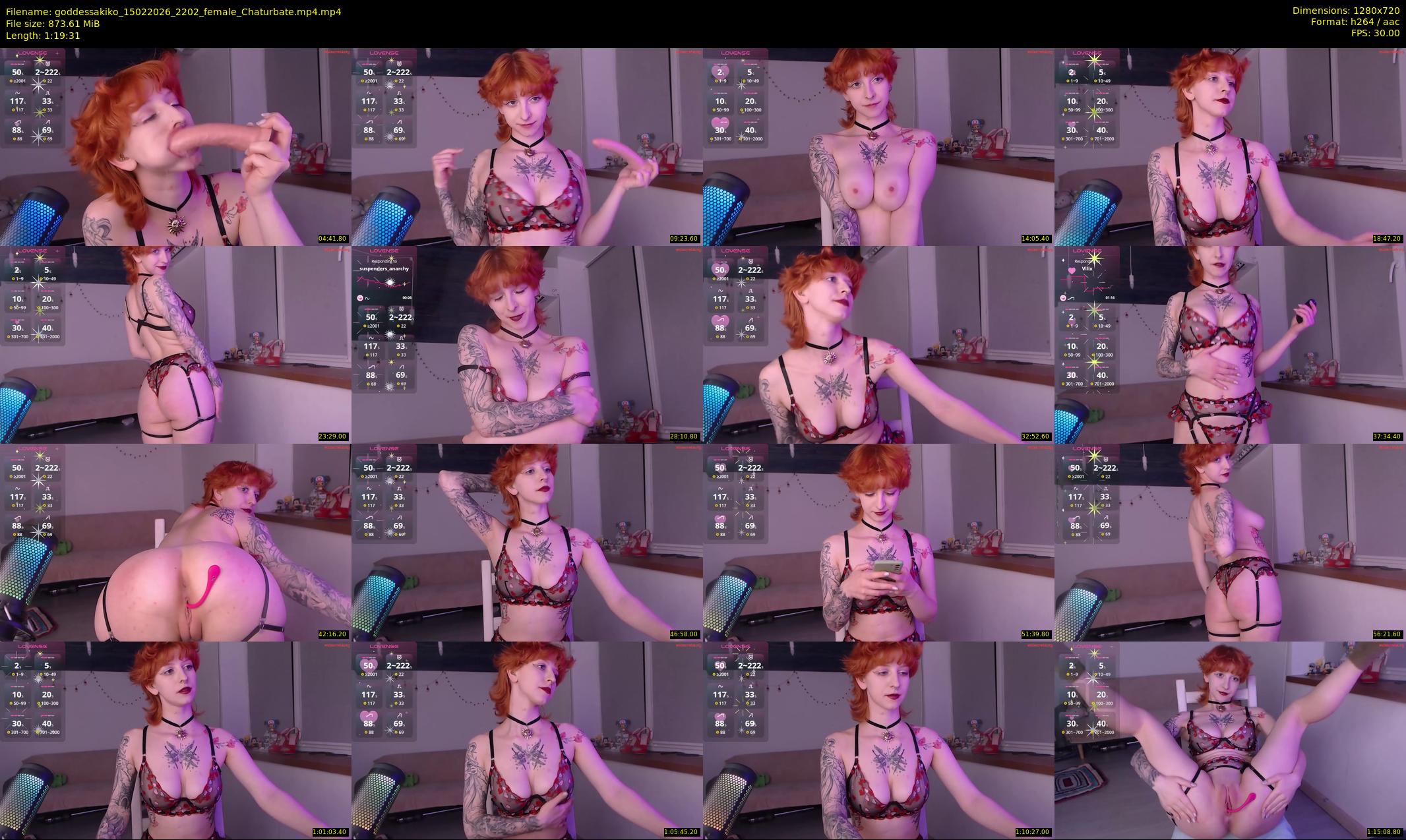 goddessakiko — 80 minute Chaturbate female cam show recording, 720p, Feb 15, 2026