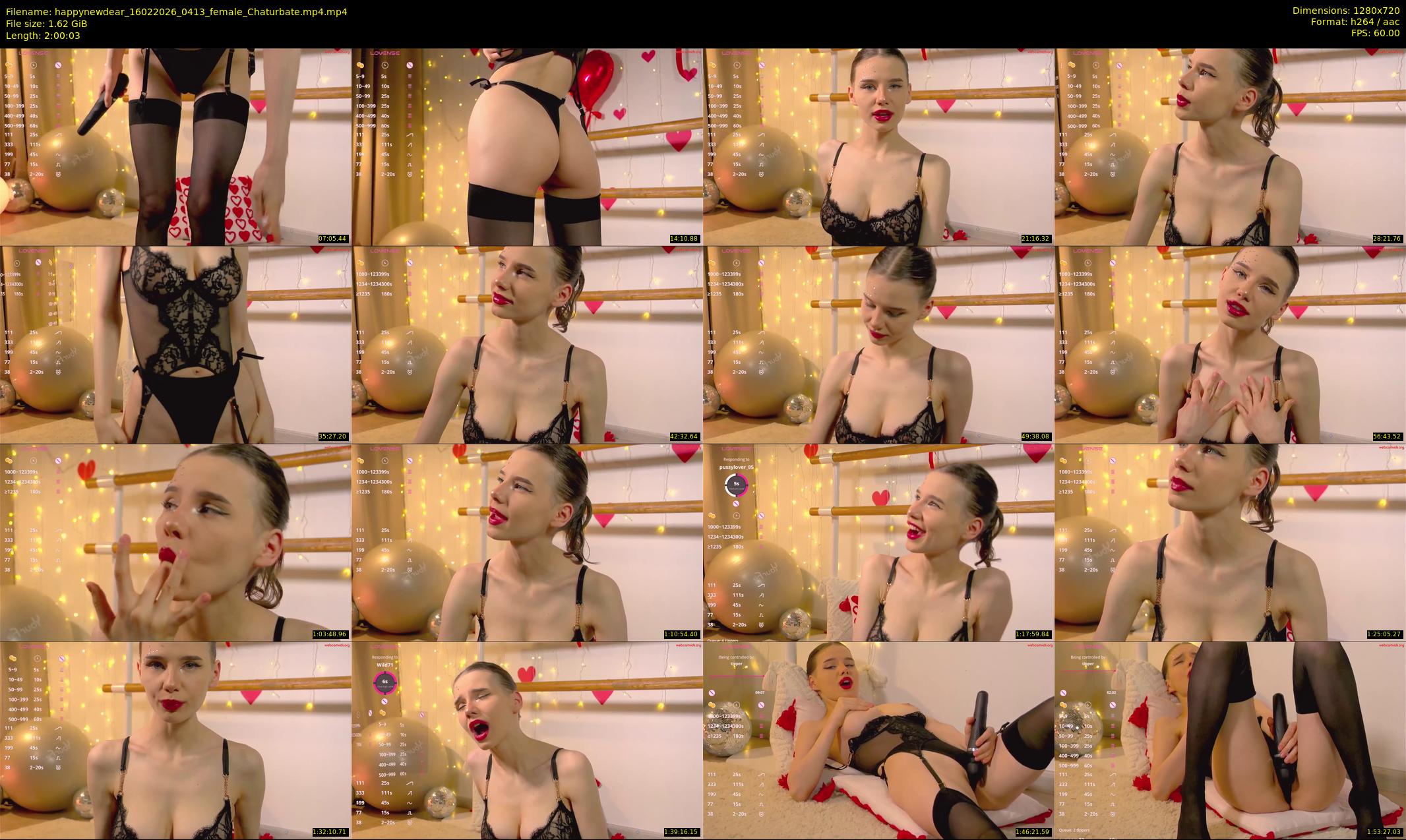happynewdear — 121 minute Chaturbate female cam show recording, 720p, Feb 16, 2026