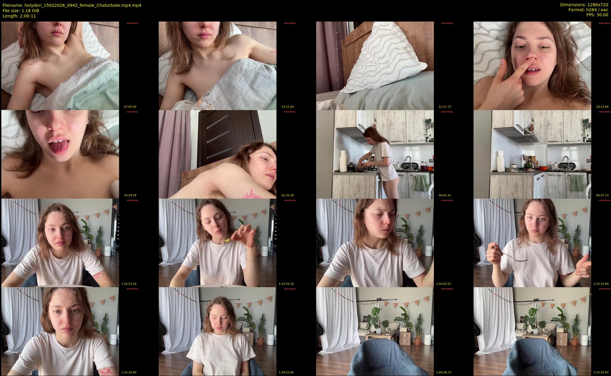 holydori — 121 minute Chaturbate female cam show recording, 720p, Feb 15, 2026