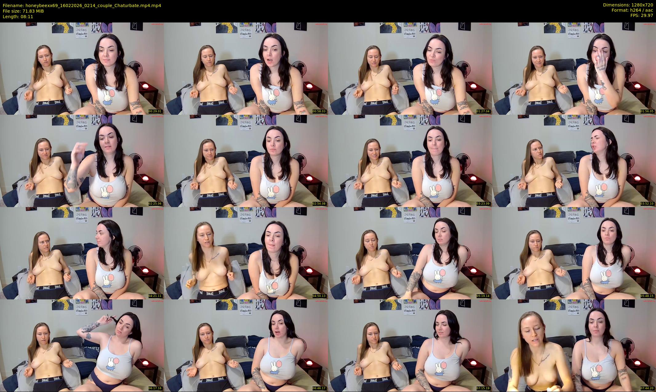 honeybeexx69 — 9 minute Chaturbate couple cam show recording, 720p, Feb 16, 2026