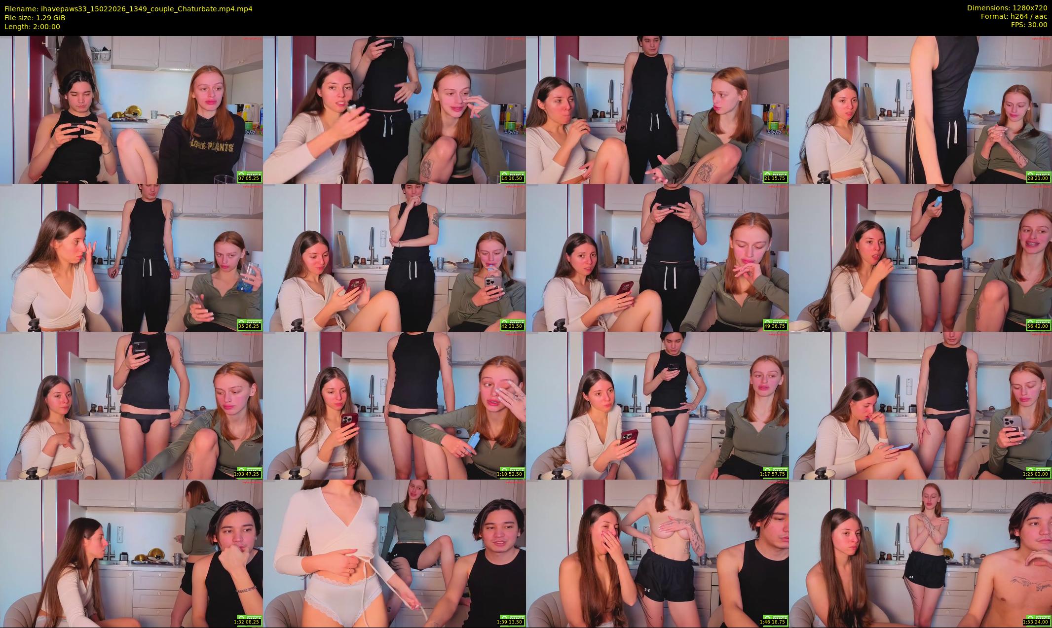 ihavepaws33 — 120 minute Chaturbate couple cam show recording, 720p, Feb 15, 2026