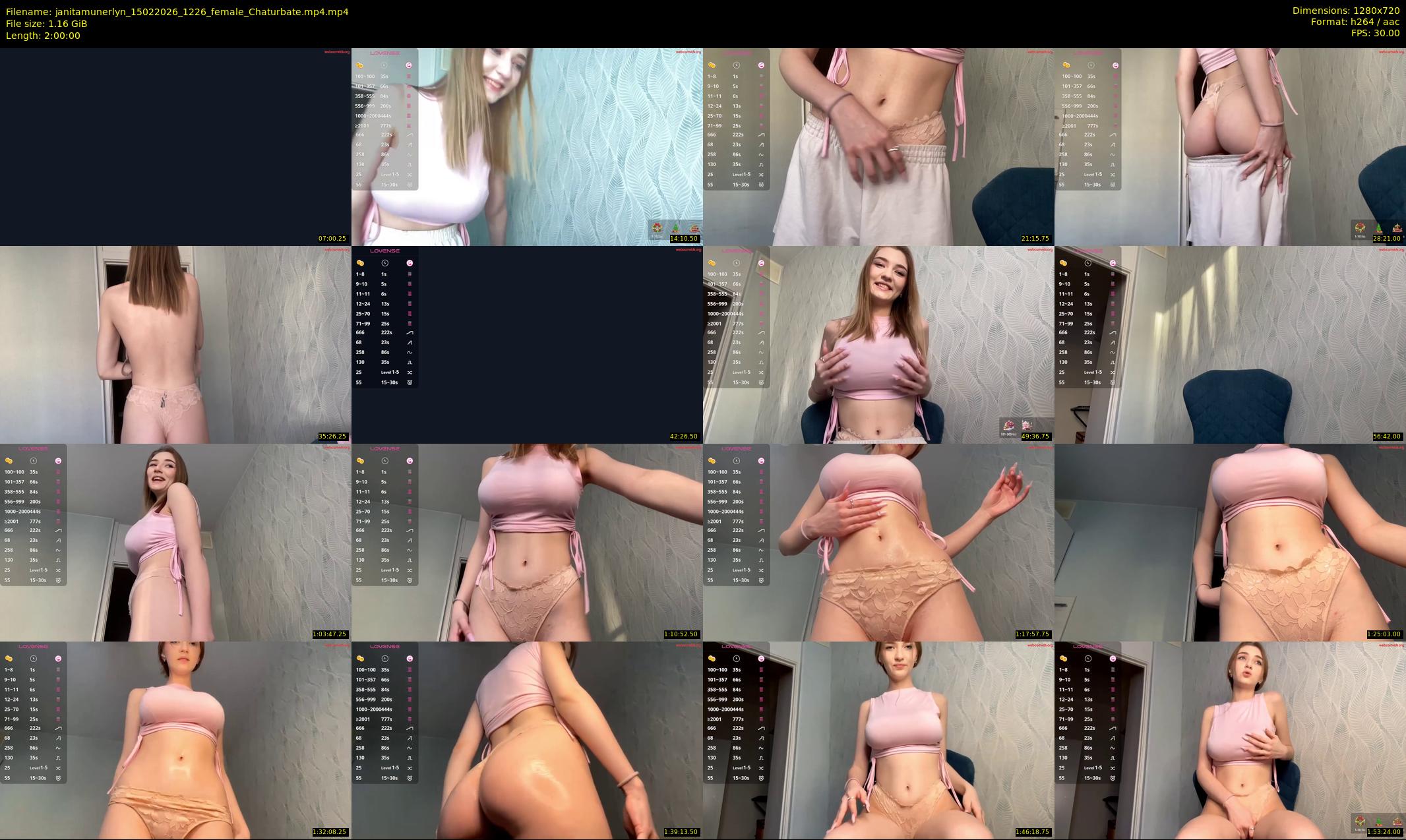 janitamunerlyn — 120 minute Chaturbate female cam show recording, 720p, Feb 15, 2026