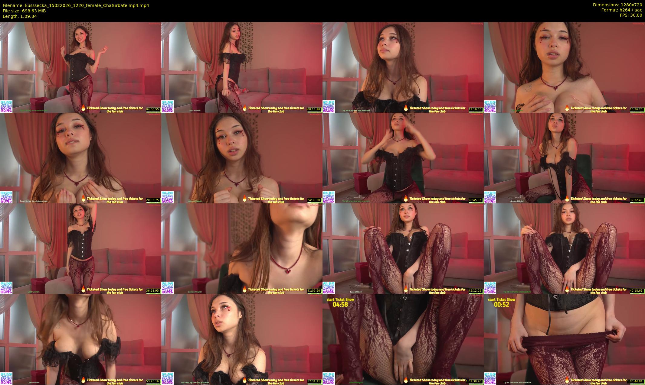 kusssecka — 70 minute Chaturbate female cam show recording, 720p, Feb 15, 2026