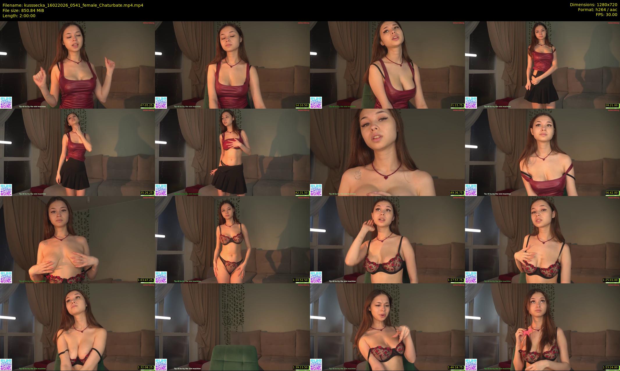 kusssecka — 120 minute Chaturbate female cam show recording, 720p, Feb 16, 2026
