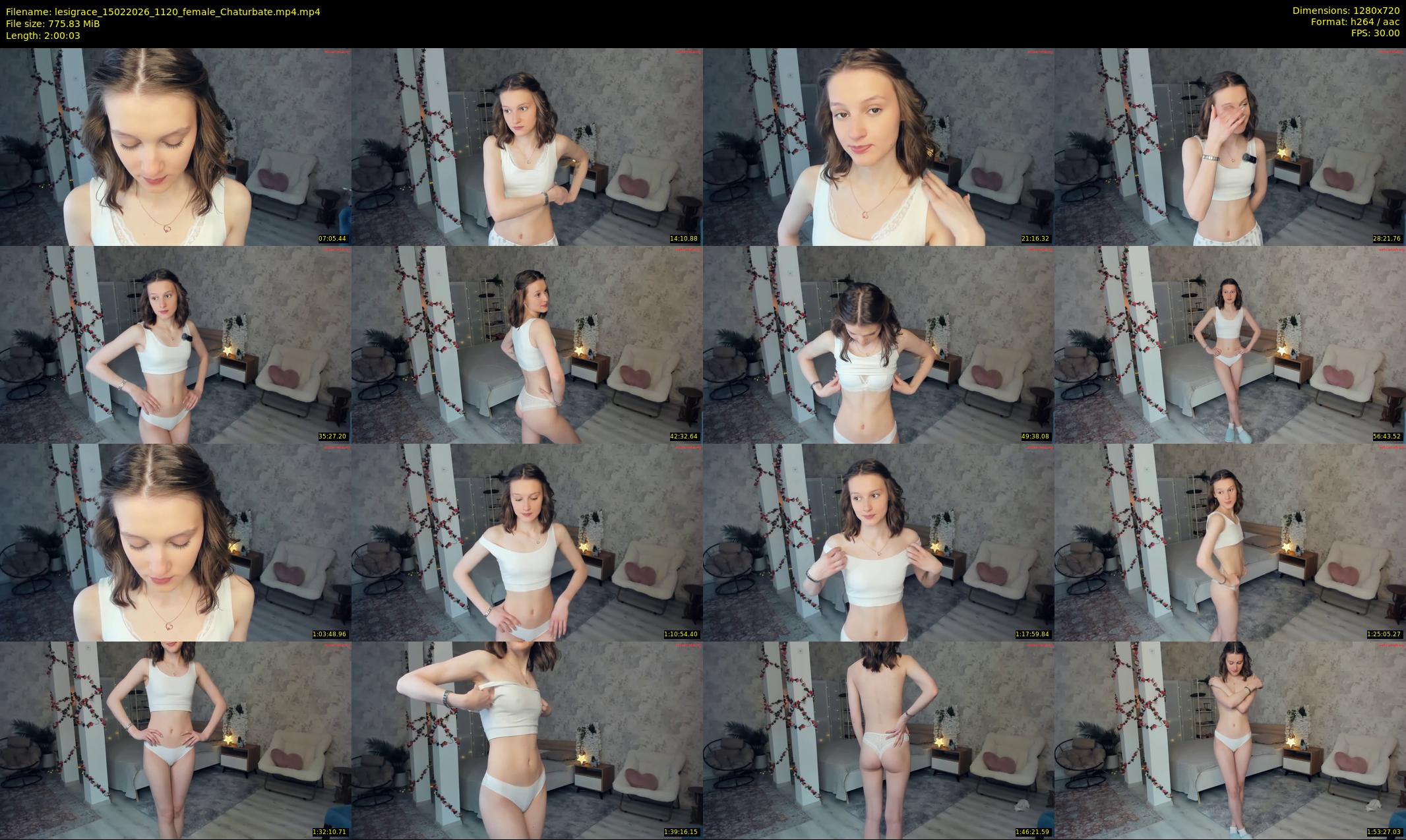 lesigrace — 121 minute Chaturbate female cam show recording, 720p, Feb 15, 2026
